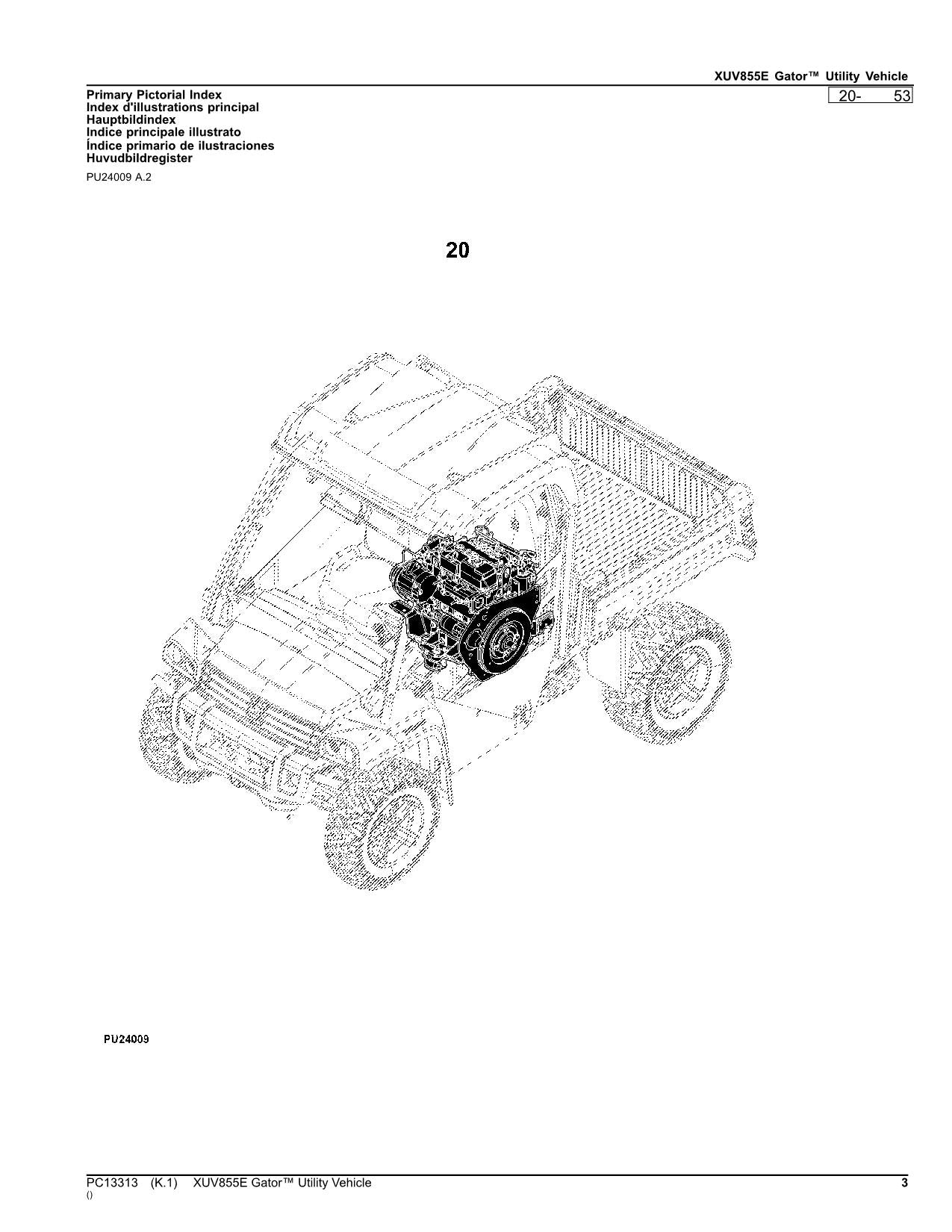 MANUEL DU CATALOGUE DES PIÈCES DÉTACHÉES DU VÉHICULE UTILITAIRE JOHN DEERE XUV855E GATOR