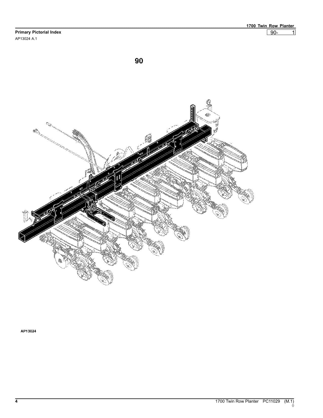 JOHN DEERE 1700 PLANTER PARTS CATALOG MANUAL #2