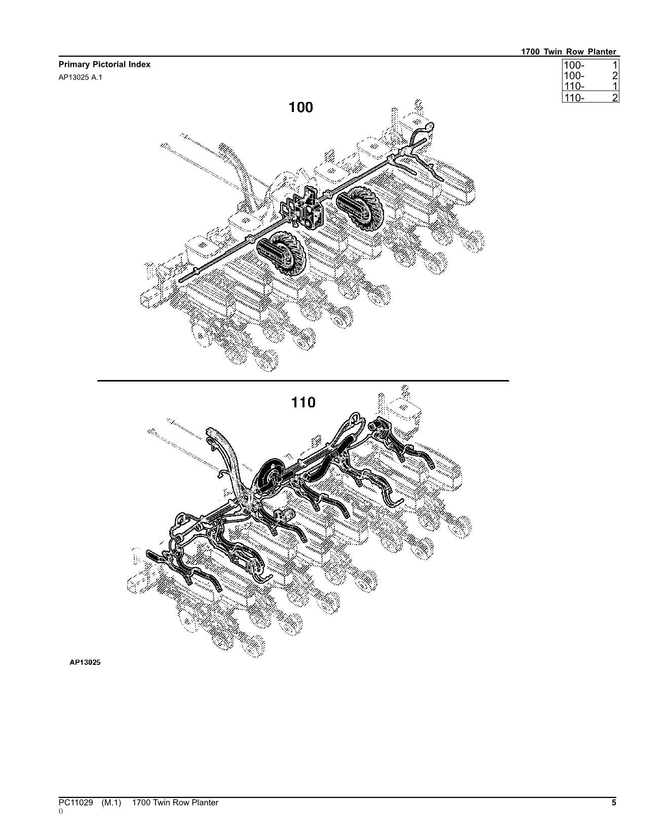 JOHN DEERE 1700 PLANTER PARTS CATALOG MANUAL #2