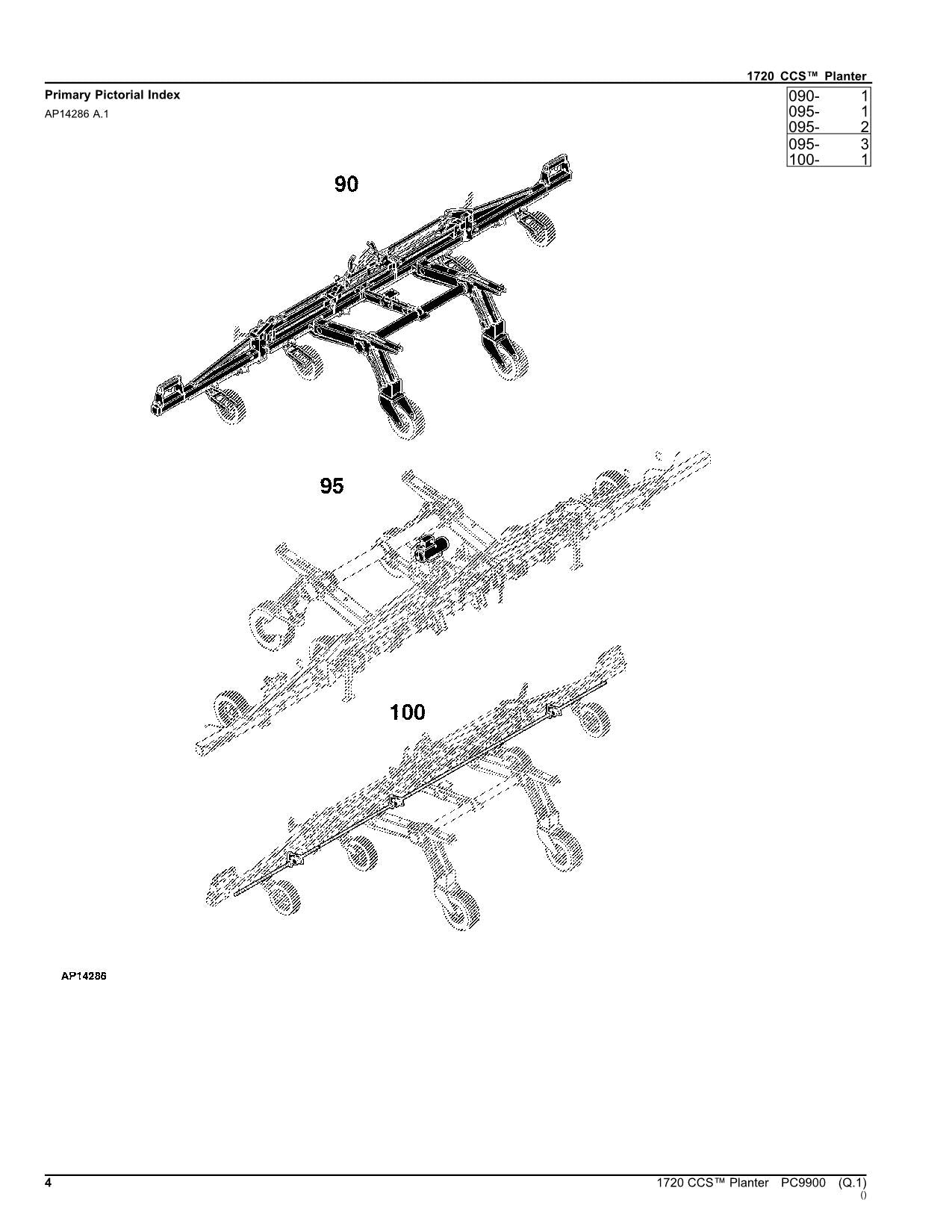 JOHN DEERE 1720 CCS PLANTER PARTS CATALOG MANUAL