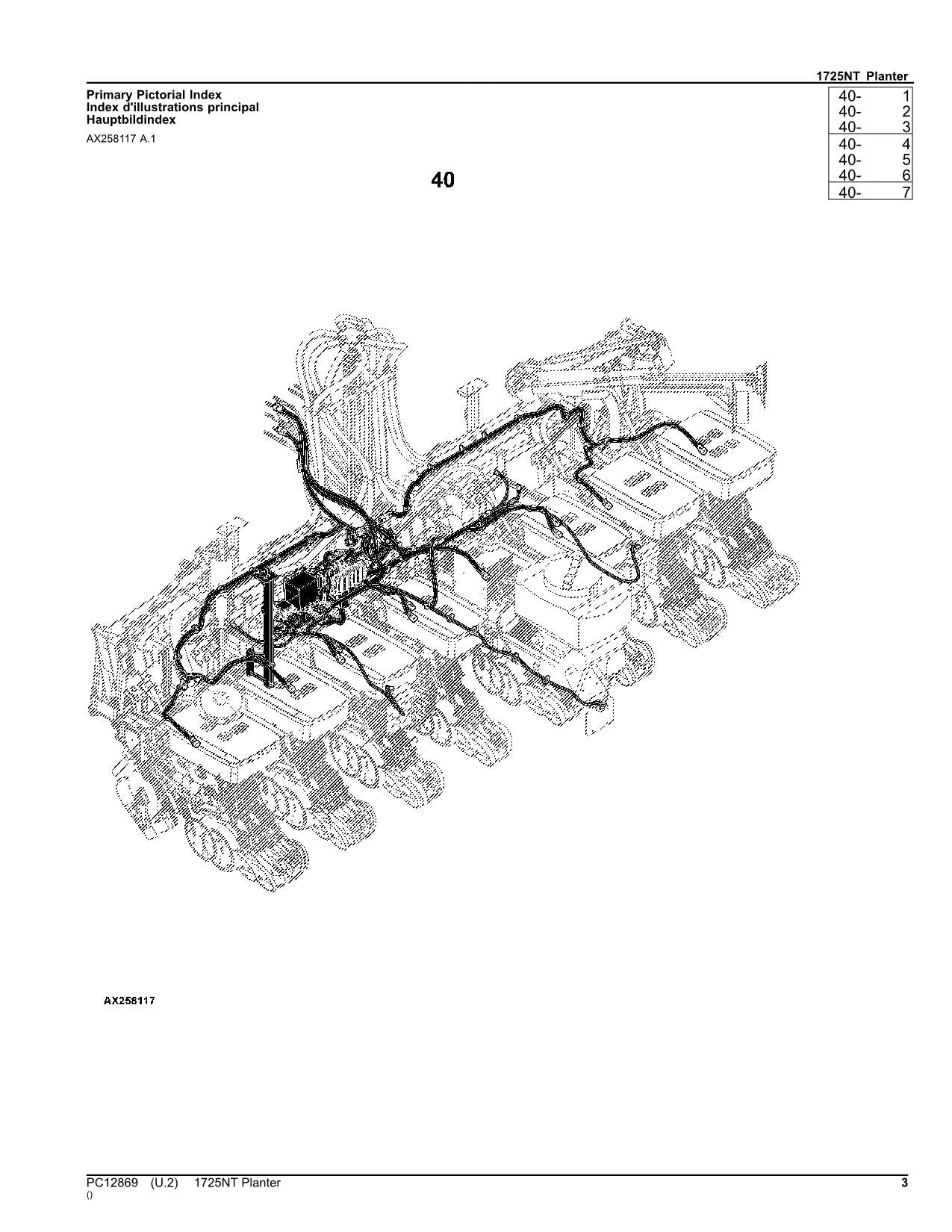 JOHN DEERE 1725NT PLANTER PARTS CATALOG MANUAL