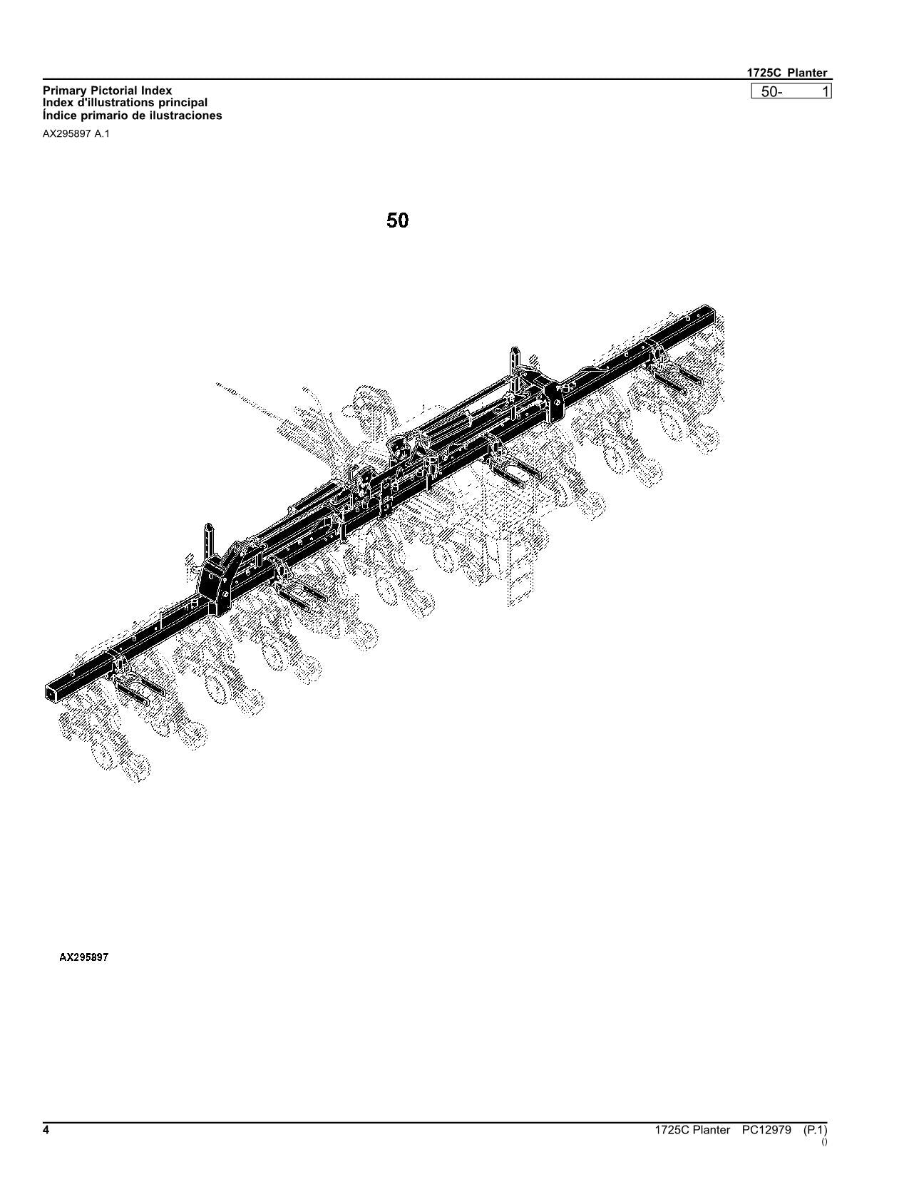 JOHN DEERE 1725C PFLANZMASCHINE ERSATZTEILKATALOGHANDBUCH PC12979