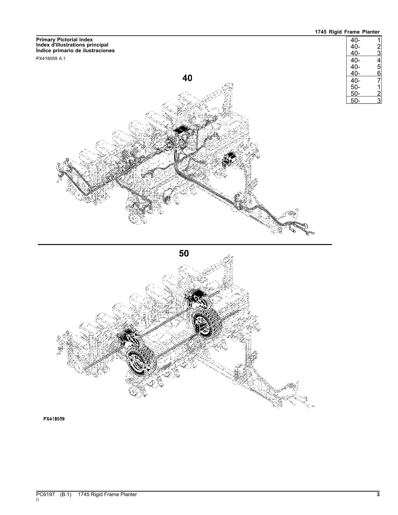 JOHN DEERE 1745 PFLANZMASCHINE ERSATZTEILKATALOGHANDBUCH