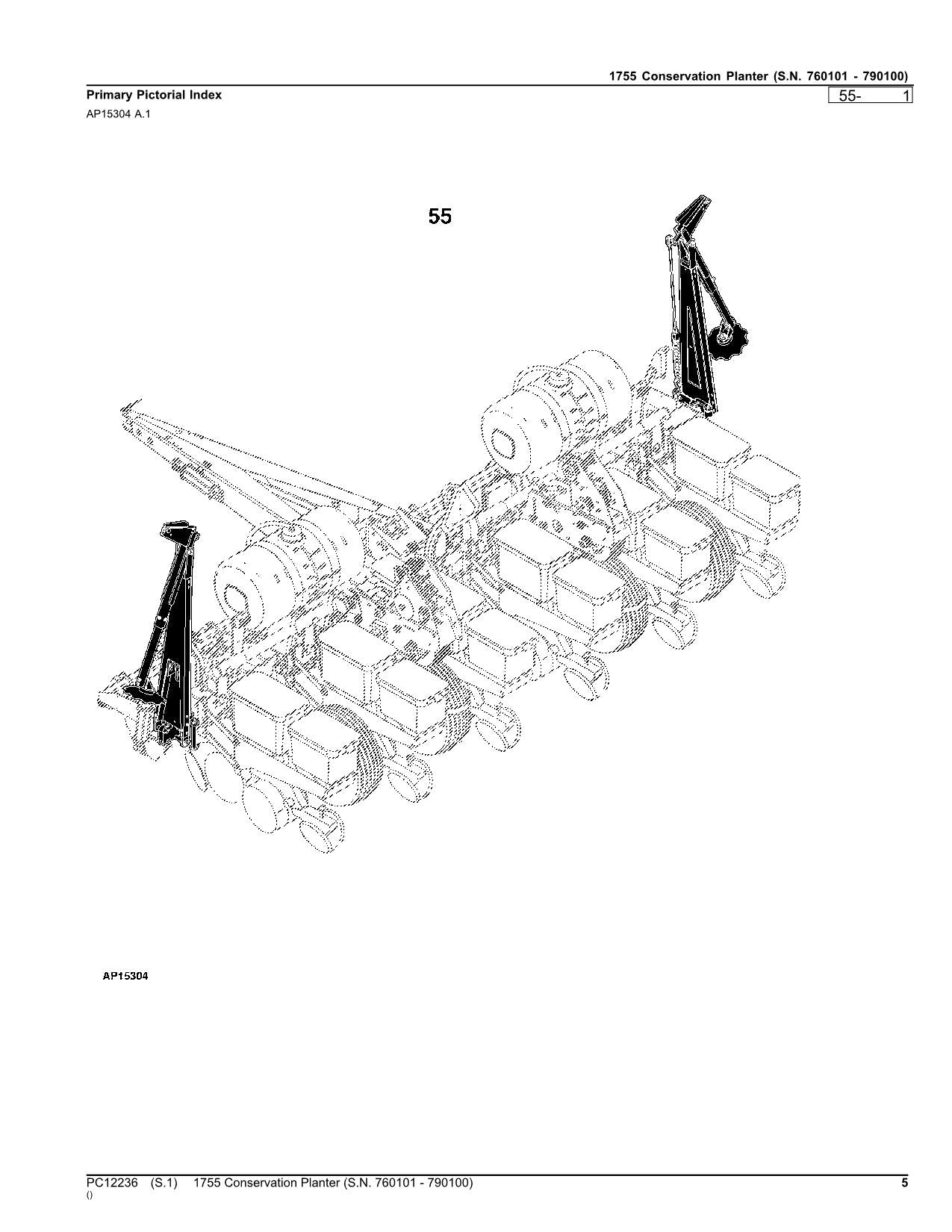 JOHN DEERE 1755 PFLANZMASCHINE ERSATZTEILKATALOGHANDBUCH