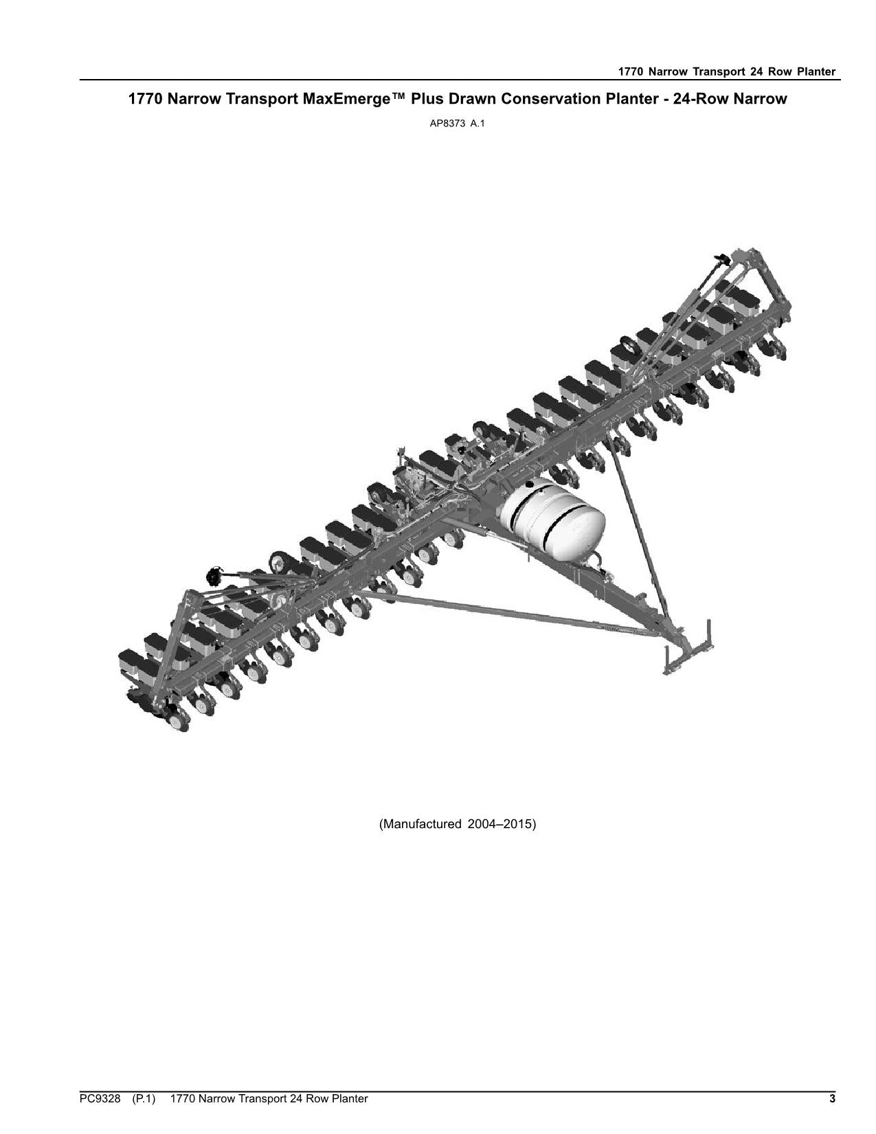 JOHN DEERE 1770 PLANTER PARTS CATALOG MANUAL #4