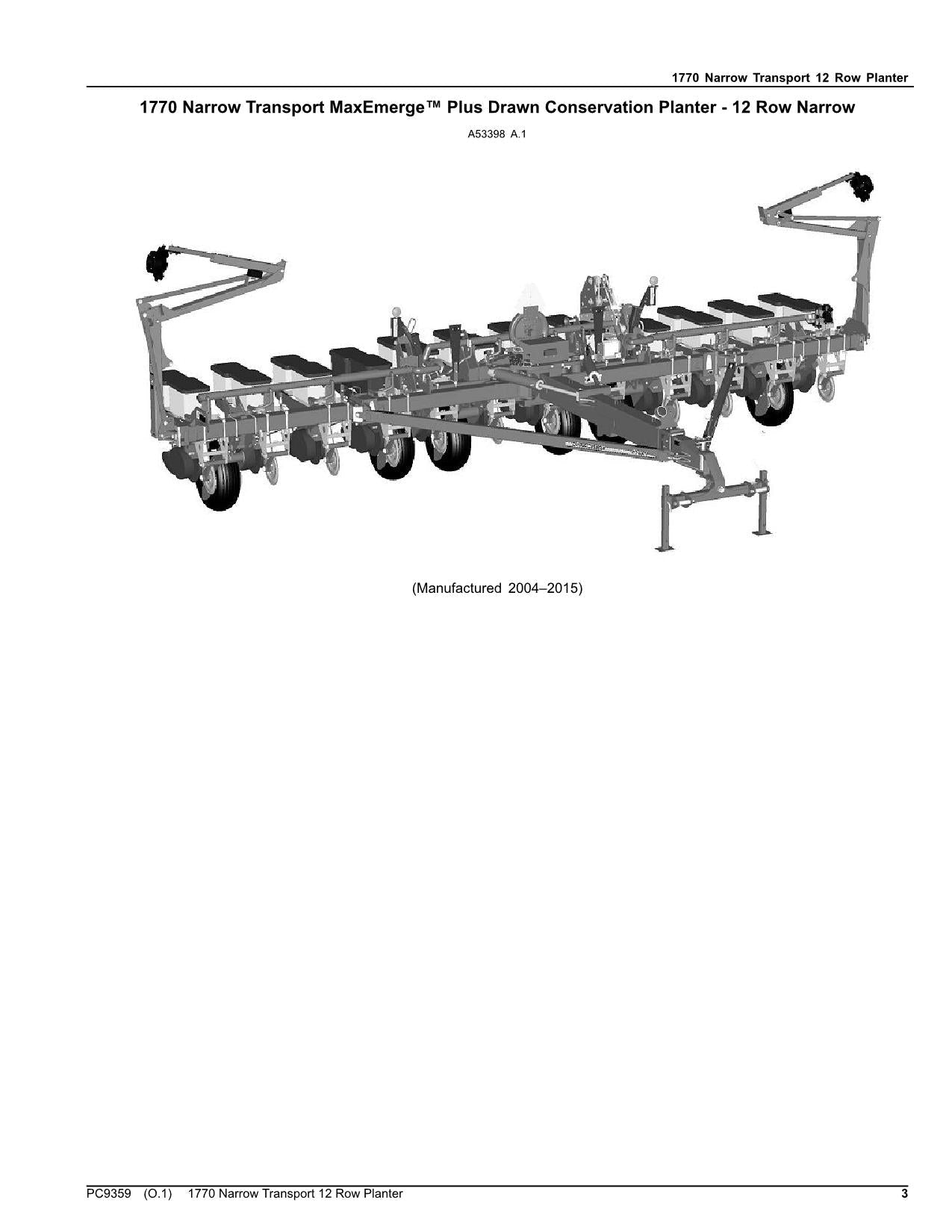 JOHN DEERE 1770NT PFLANZMASCHINEN-ERSATZTEILKATALOGHANDBUCH #2