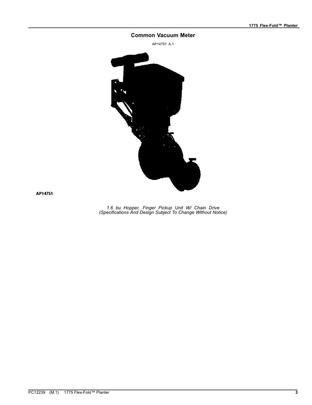 JOHN DEERE 1775 PFLANZMASCHINEN-ERSATZTEILKATALOGHANDBUCH Nr. 1