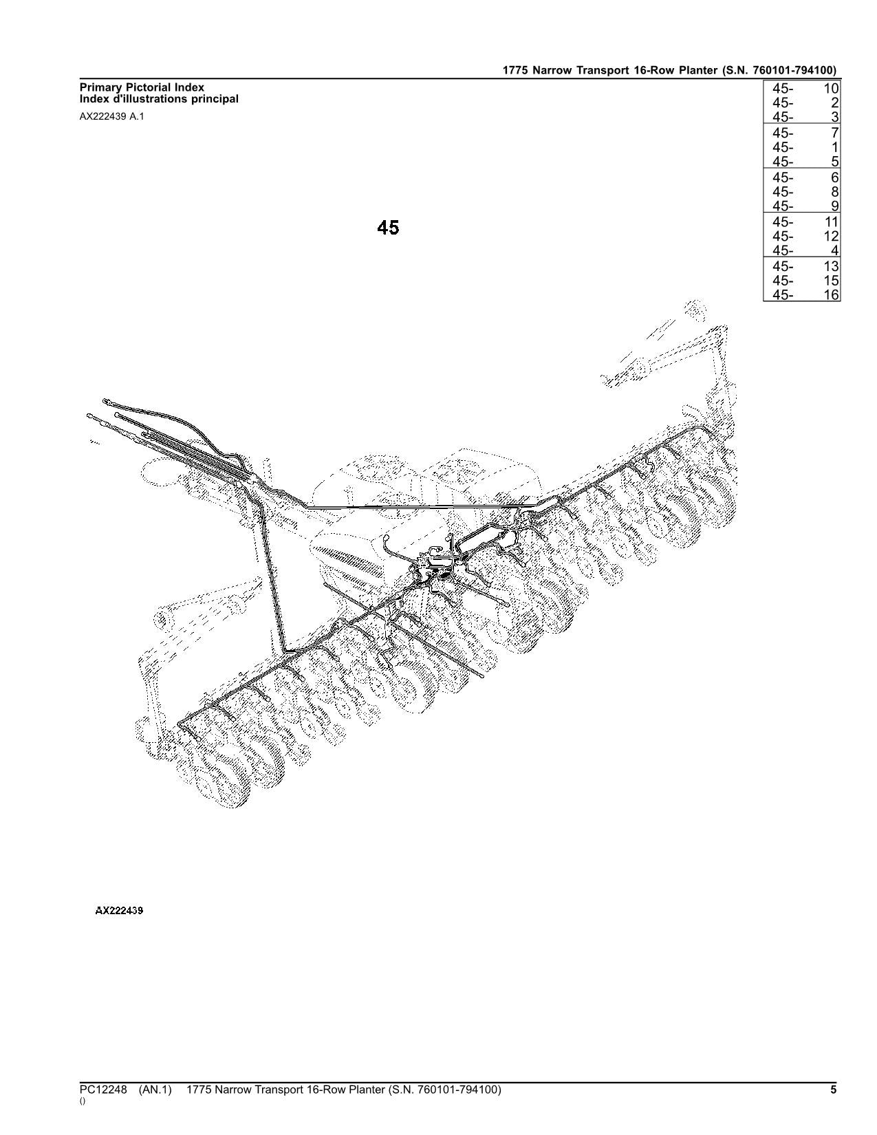 JOHN DEERE 1775 PLANTER PARTS CATALOG MANUAL #3