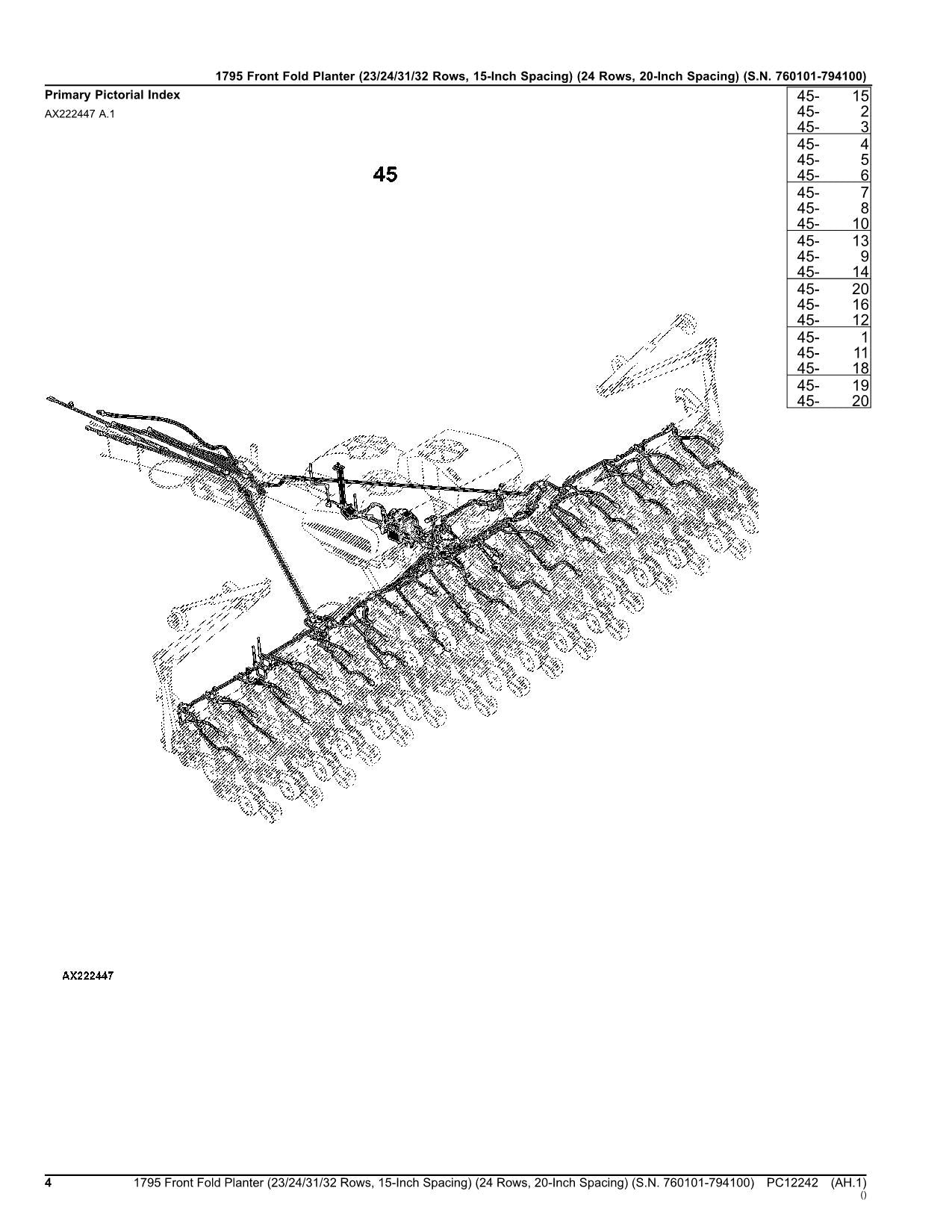 MANUEL DU CATALOGUE DES PIÈCES DU SEMOIR JOHN DEERE 1795