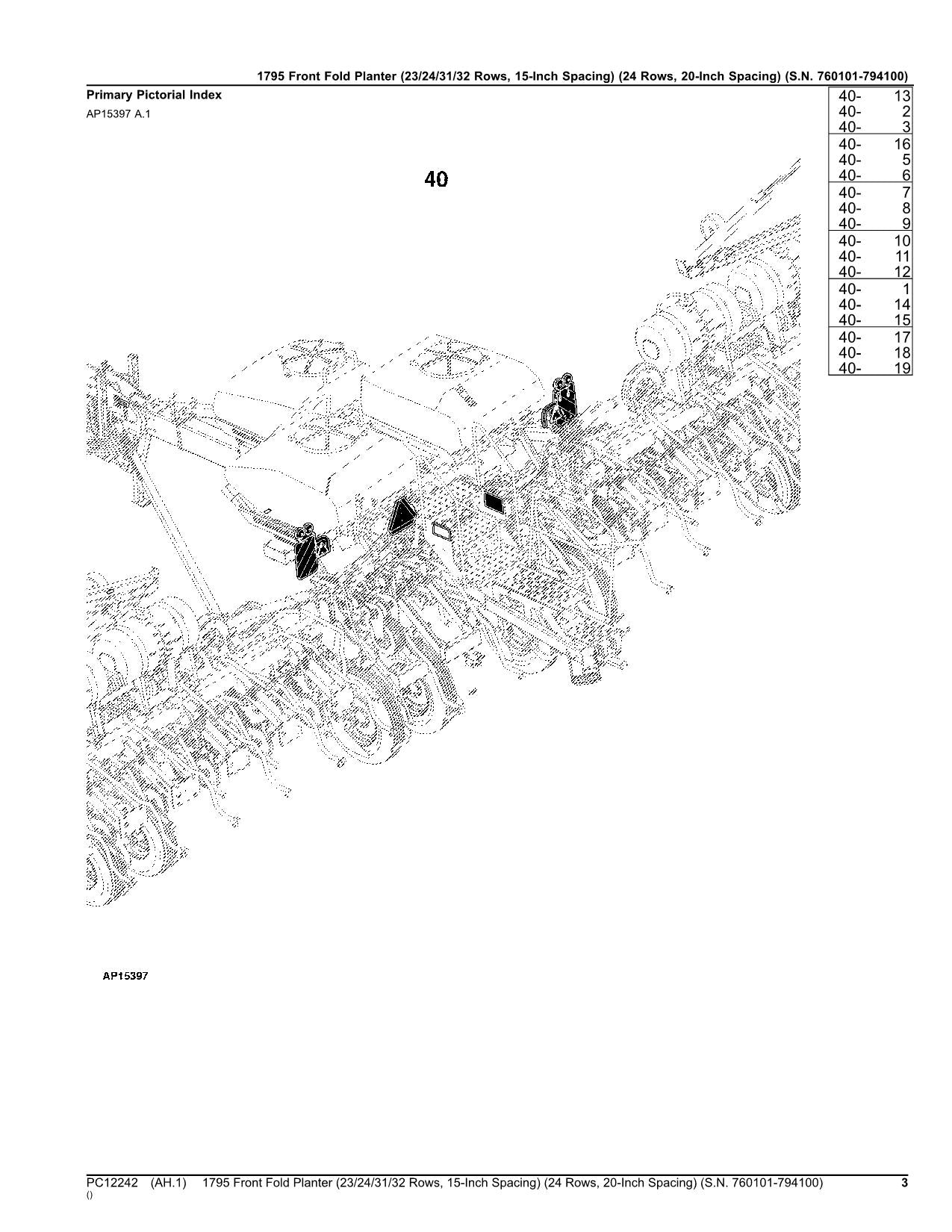 MANUEL DU CATALOGUE DES PIÈCES DU SEMOIR JOHN DEERE 1795