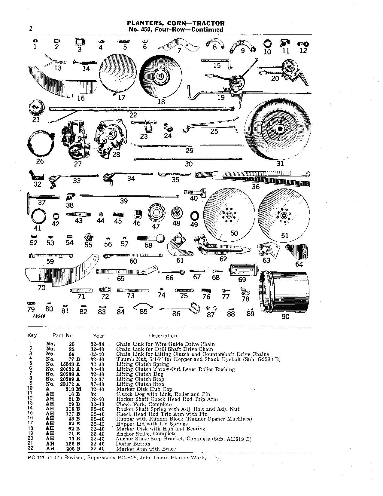 JOHN DEERE 44W PFLANZMASCHINE ERSATZTEILKATALOGHANDBUCH