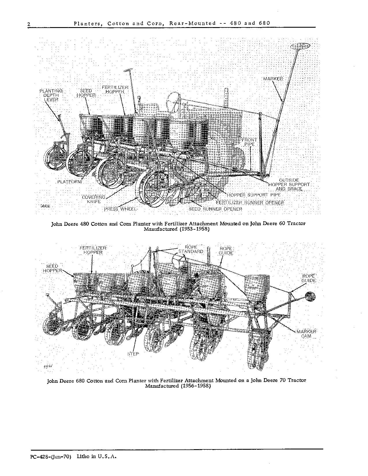 MANUEL DU CATALOGUE DES PIÈCES DU SEMOIR JOHN DEERE 480 680