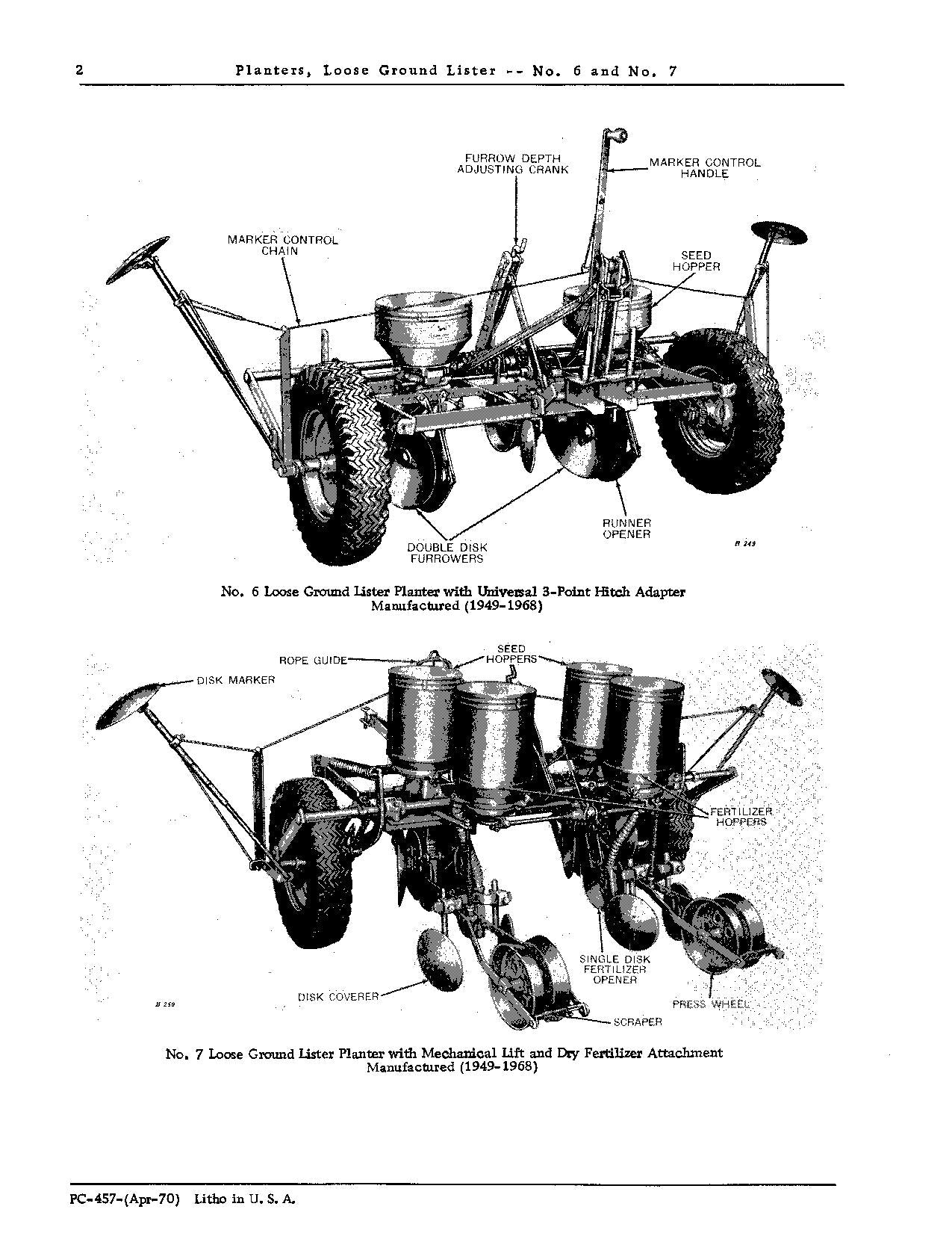 JOHN DEERE 6 7 PLANTER-TEILEKATALOGHANDBUCH