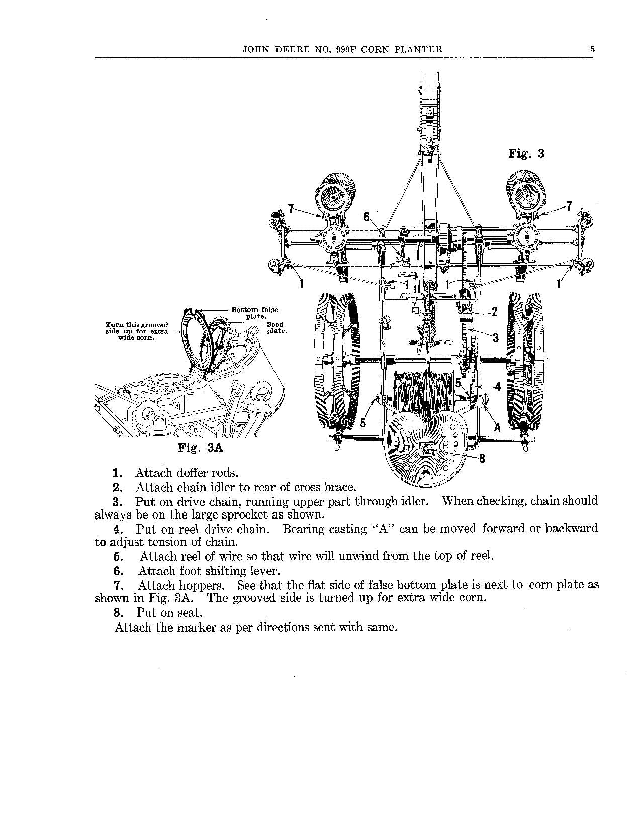 JOHN DEERE 999F PLANTER PARTS CATALOG MANUAL