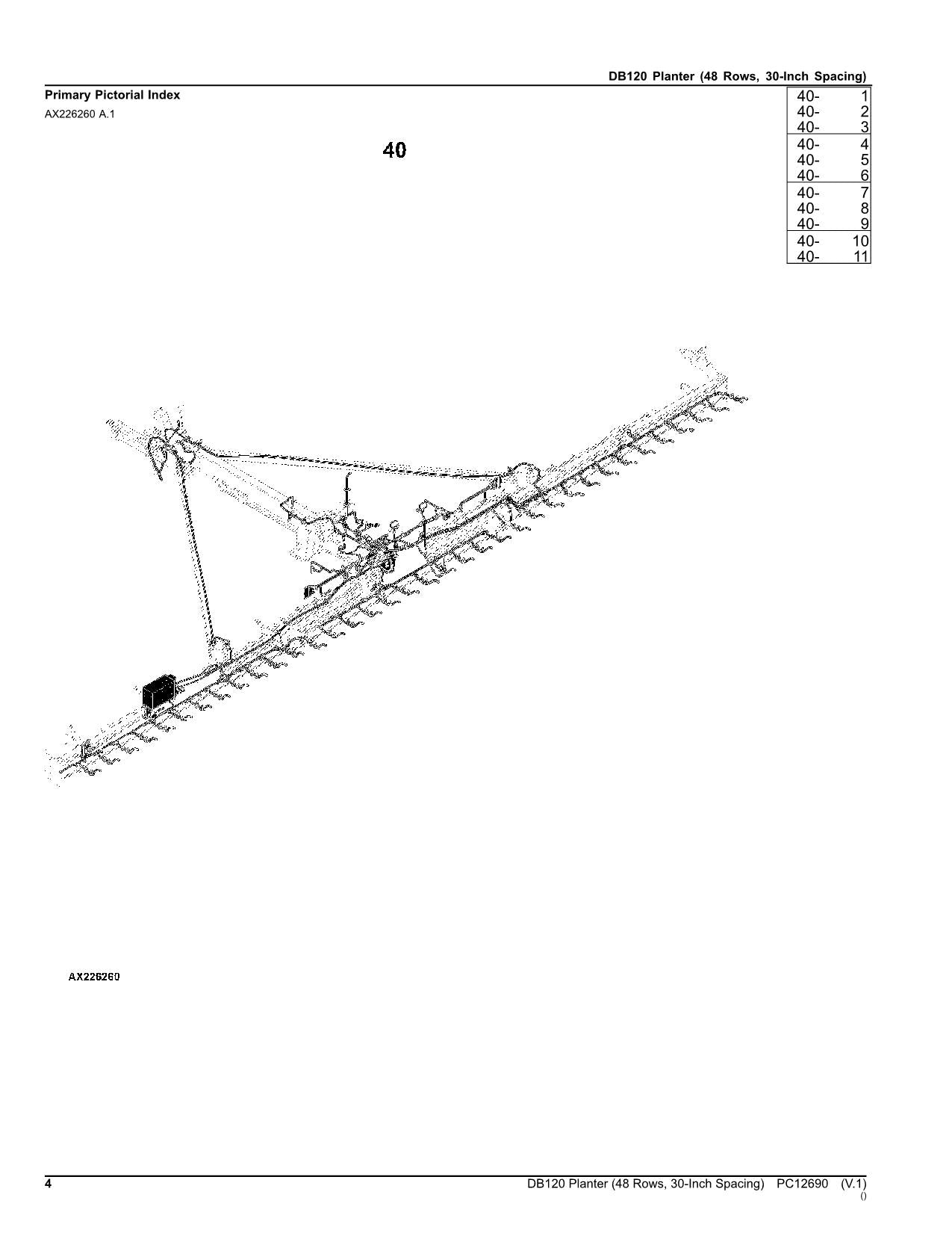 JOHN DEERE DB120 PLANTER PARTS CATALOG MANUAL #2