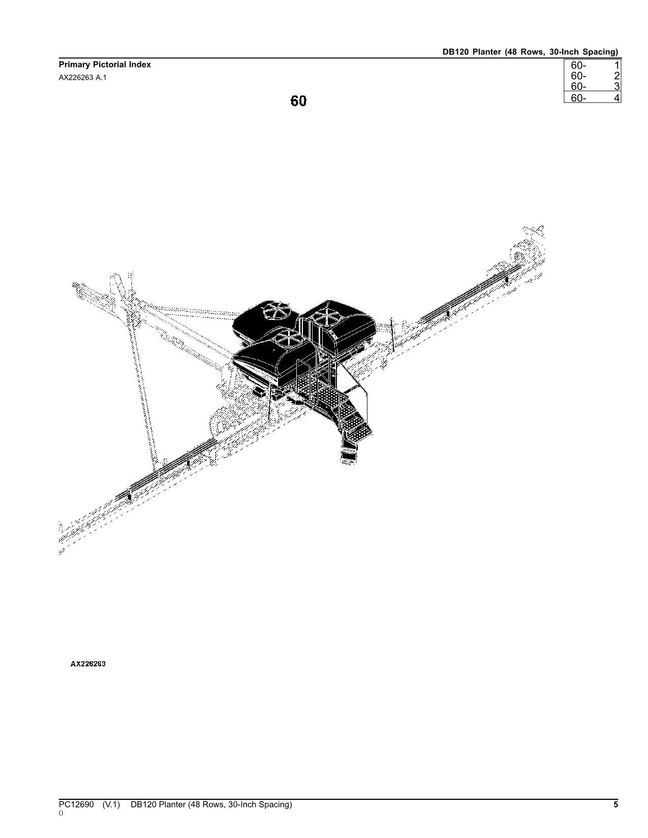 JOHN DEERE DB120 PLANTER PARTS CATALOG MANUAL #2