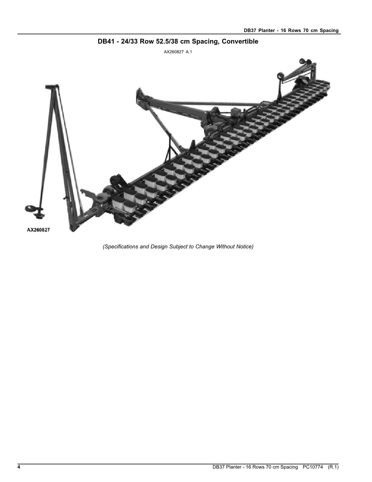 MANUEL DU CATALOGUE DES PIÈCES DU SEMOIR JOHN DEERE DB37 #1