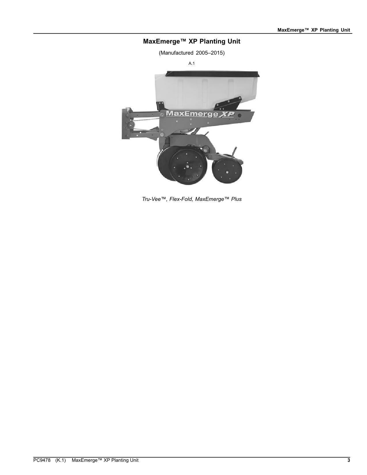 JOHN DEERE MAX XP MAXEMERGE XP SÄGEEINHEIT SÄGEMASCHINE ERSATZTEILKATALOG HANDBUCH