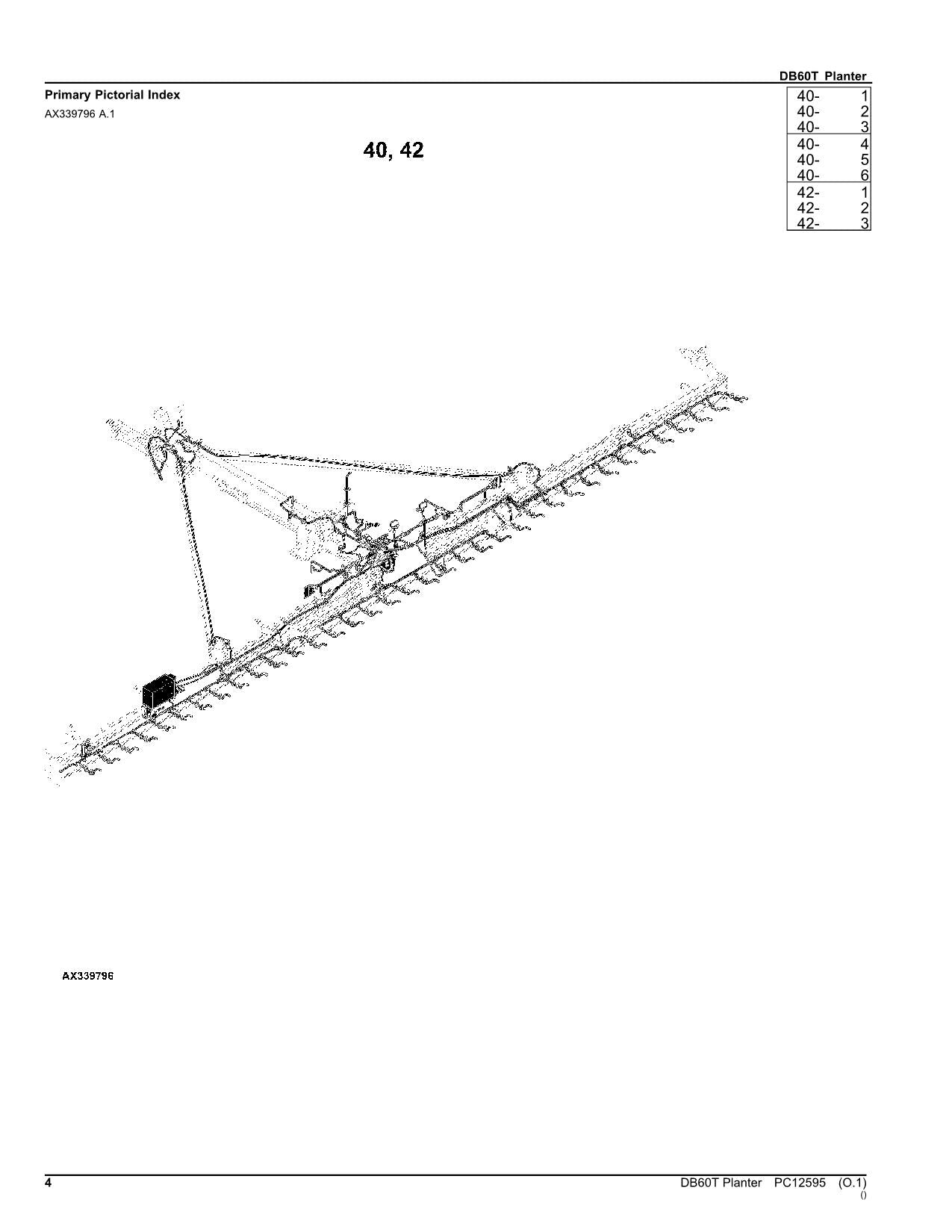 JOHN DEERE DB60T PLANTER PARTS CATALOG MANUAL