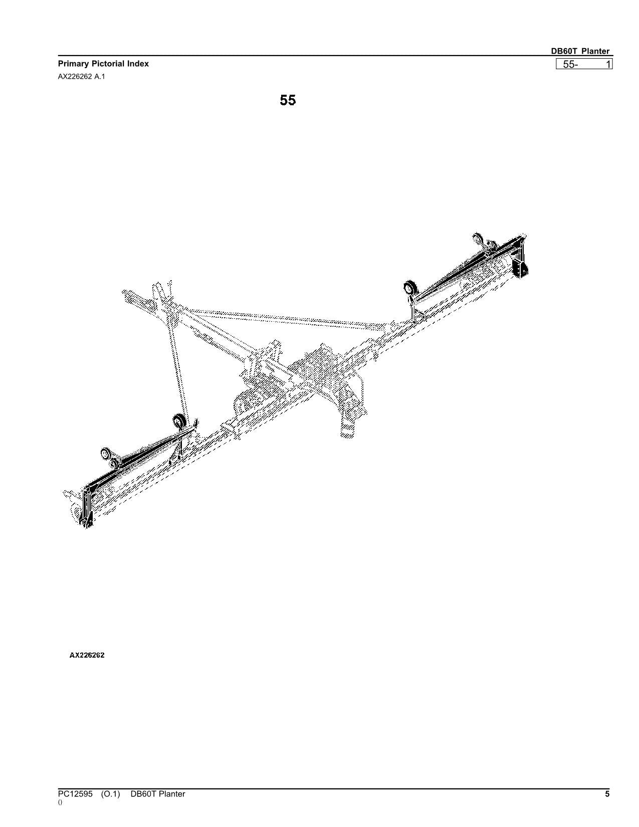 JOHN DEERE DB60T PLANTER PARTS CATALOG MANUAL