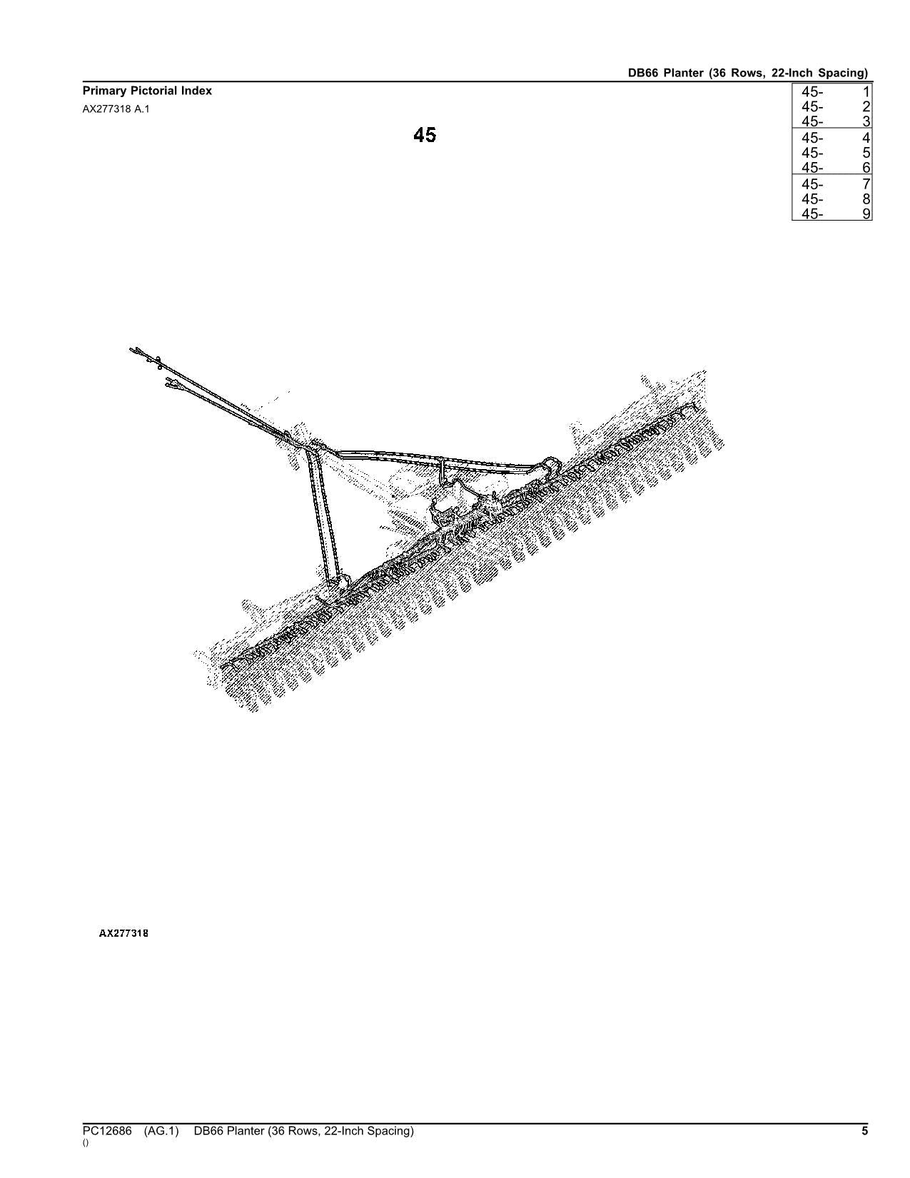 JOHN DEERE DB60 DB66 DB80 DB88 DB90 DBP44 Pflanzmaschinen-Ersatzteilkatalog