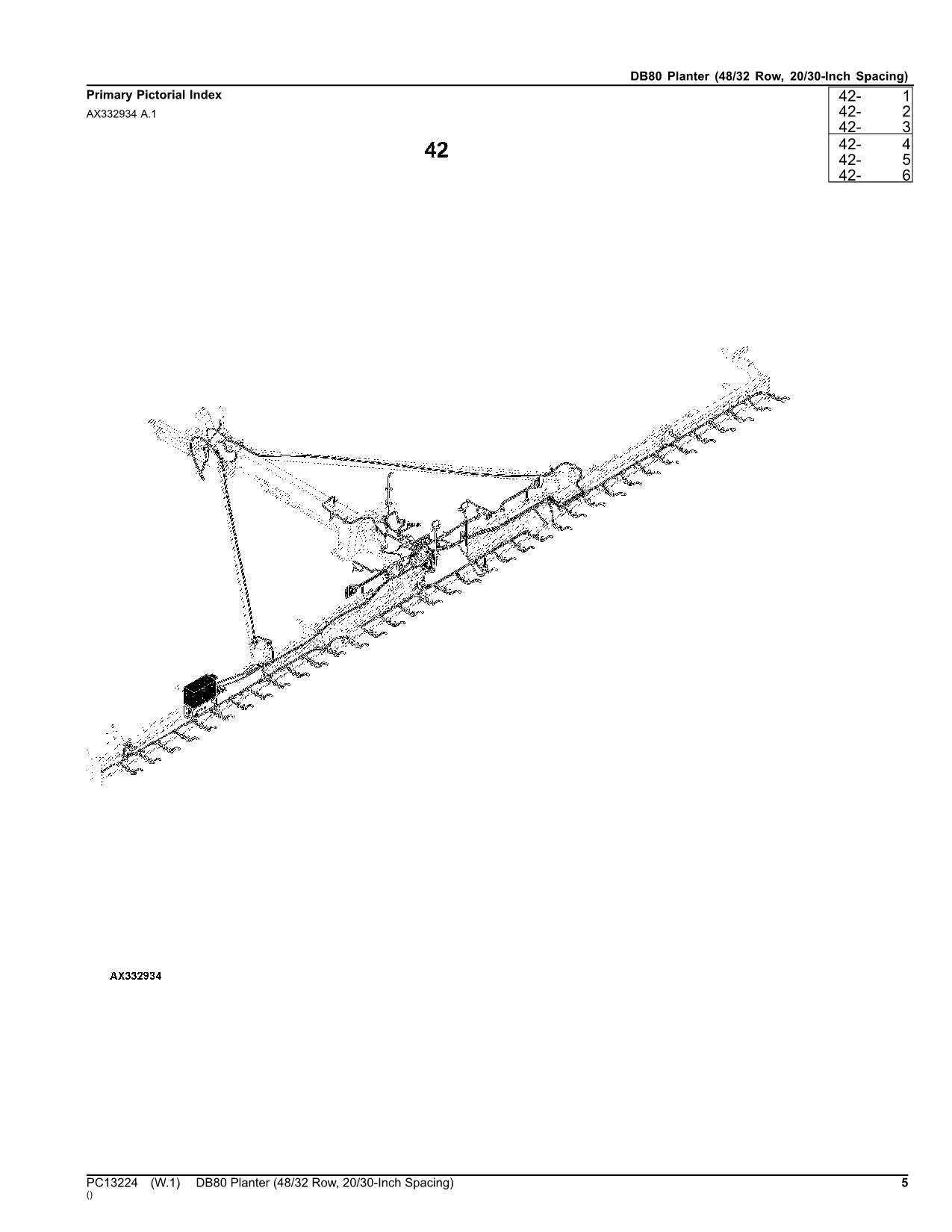 JOHN DEERE DB80 PLANTER PARTS CATALOG MANUAL #1