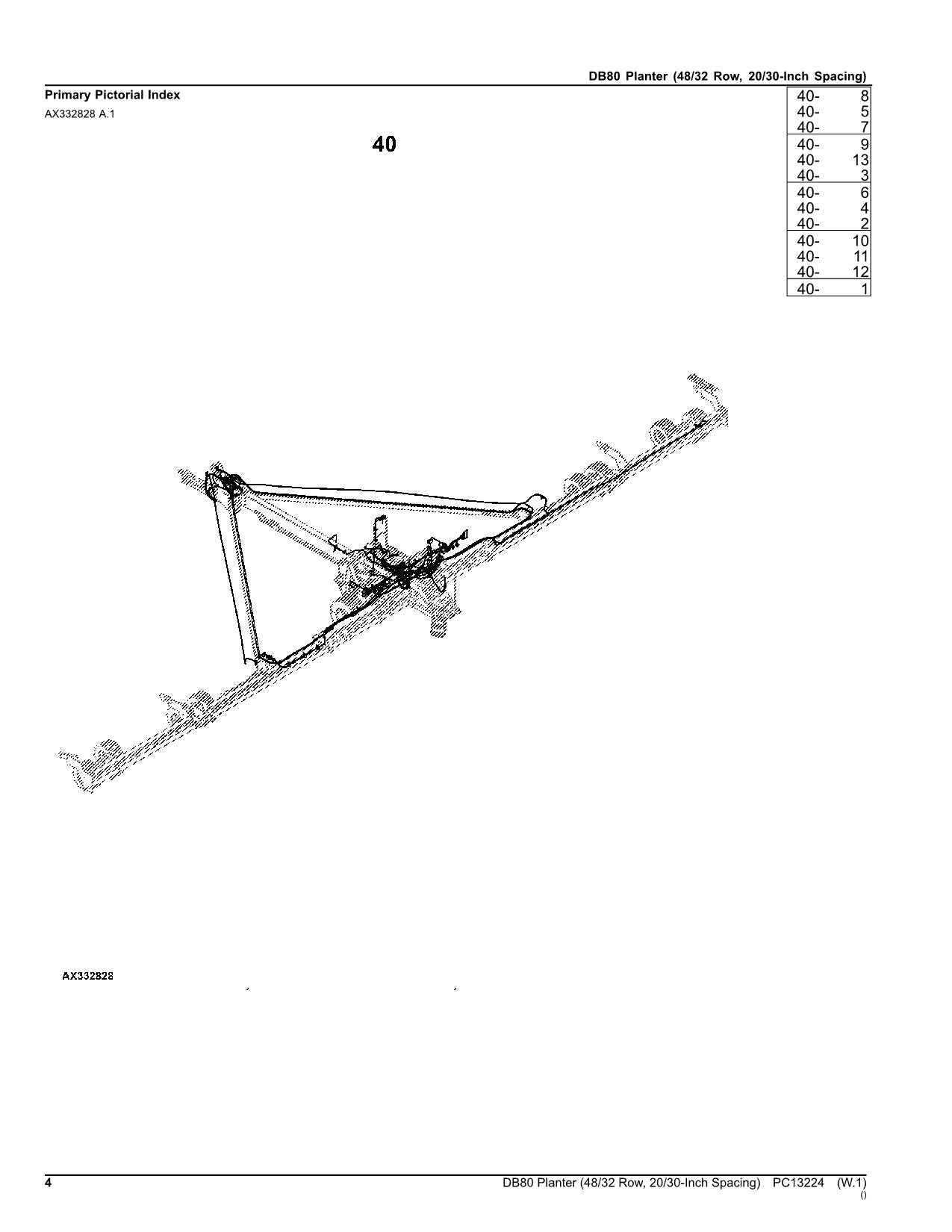 JOHN DEERE DB80 PLANTER PARTS CATALOG MANUAL #1