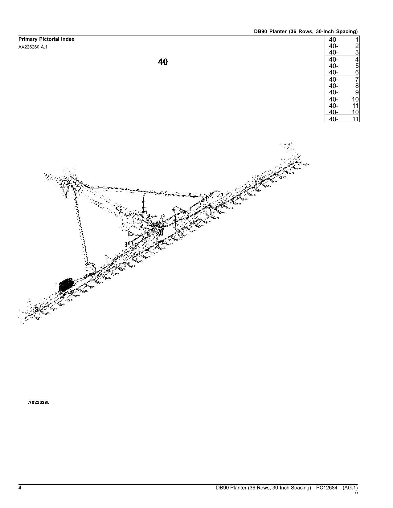 JOHN DEERE DB90 PLANTER PARTS CATALOG MANUAL #1