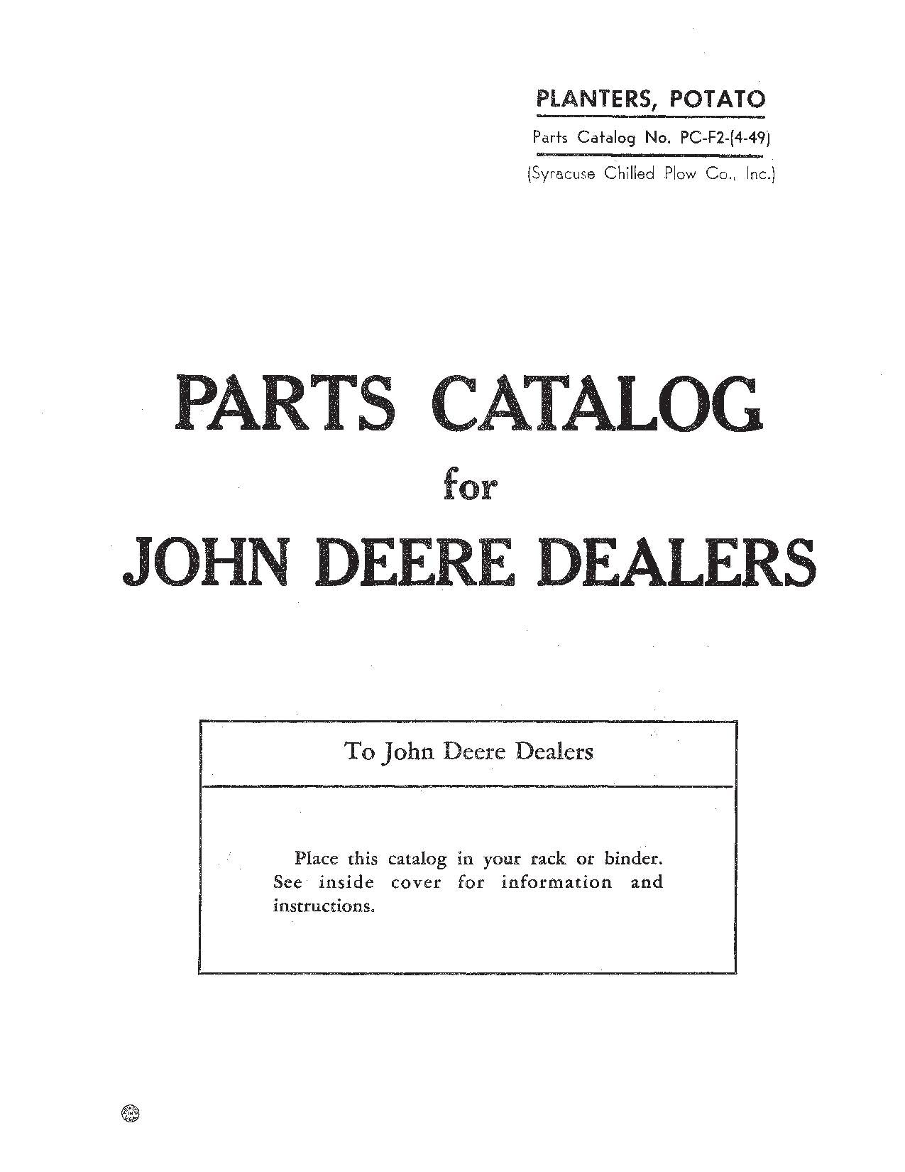 MANUEL DU CATALOGUE DES PIÈCES DU SEMOIR JOHN DEERE HOOVER 1400 12