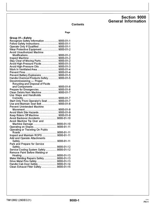 JOHN DEERE 328E 332E KOMPAKTLADER - BETRIEBSTEST - SERVICEHANDBUCH TM12802