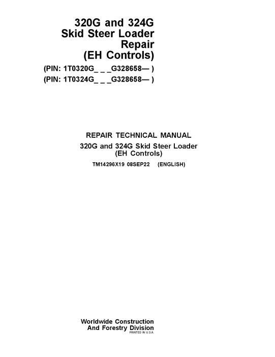 JOHN DEERE 320G 324G SKID STEER OPERATION TEST MANUAL TM14296X19