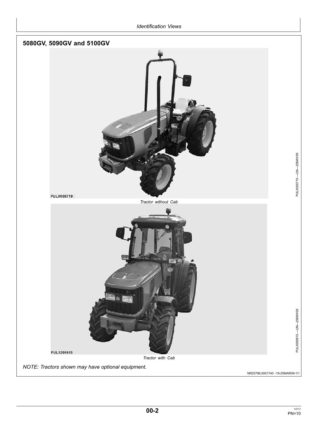 JOHN DEERE 5080GF 5090GF 5080GV 5090GV 5100GV TRACTOR OPERATORS MANUAL AUSTRALIA