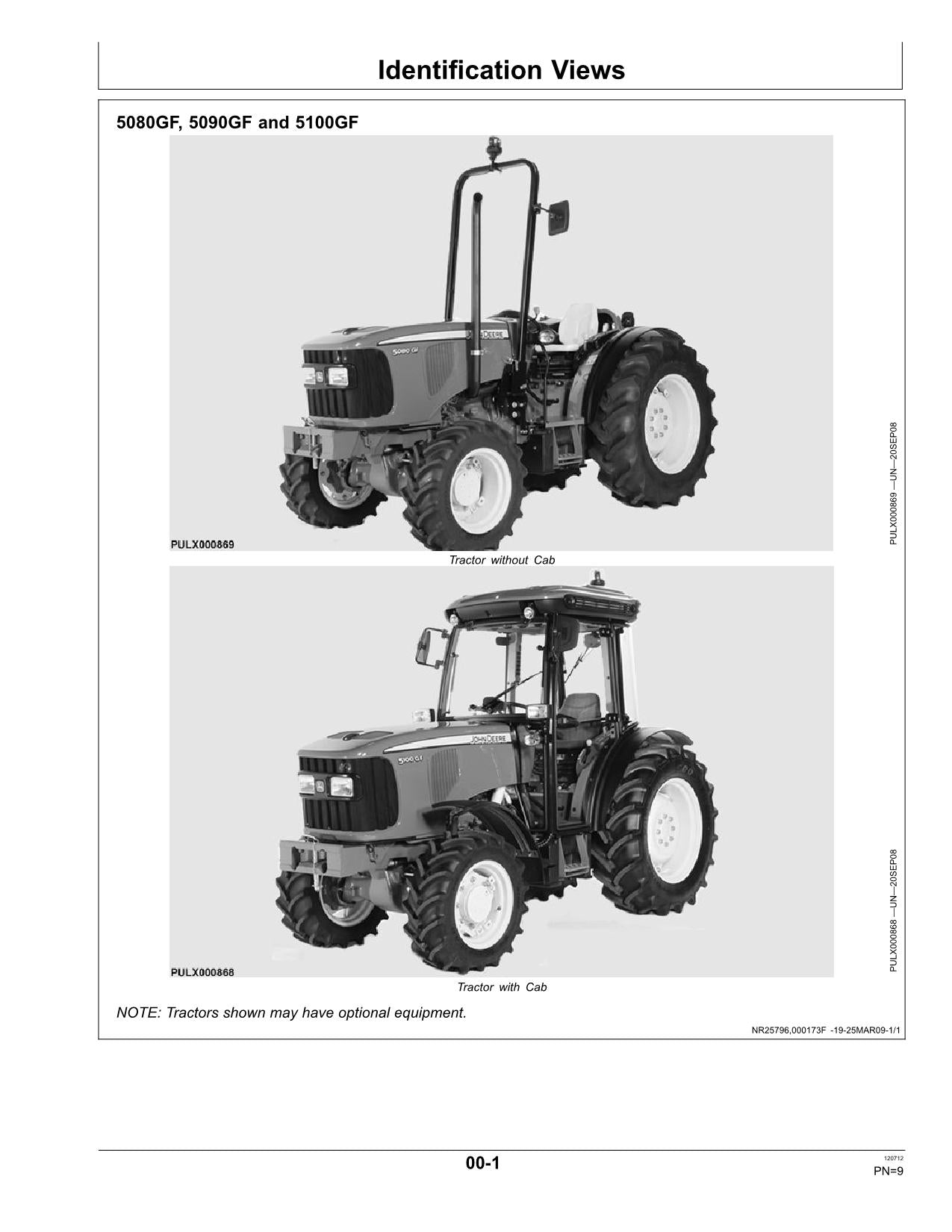 MANUEL D'UTILISATION DU TRACTEUR JOHN DEERE 5080GF 5090GF 5080GV 5090GV 5100GV AUSTRALIE