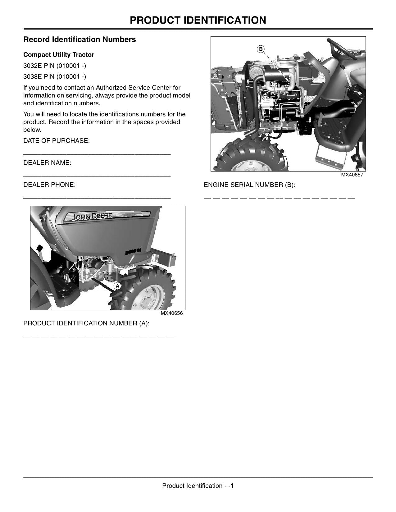 JOHN DEERE 3032E 3038E TRACTOR OPERATORS MANUAL AUSTRALIA