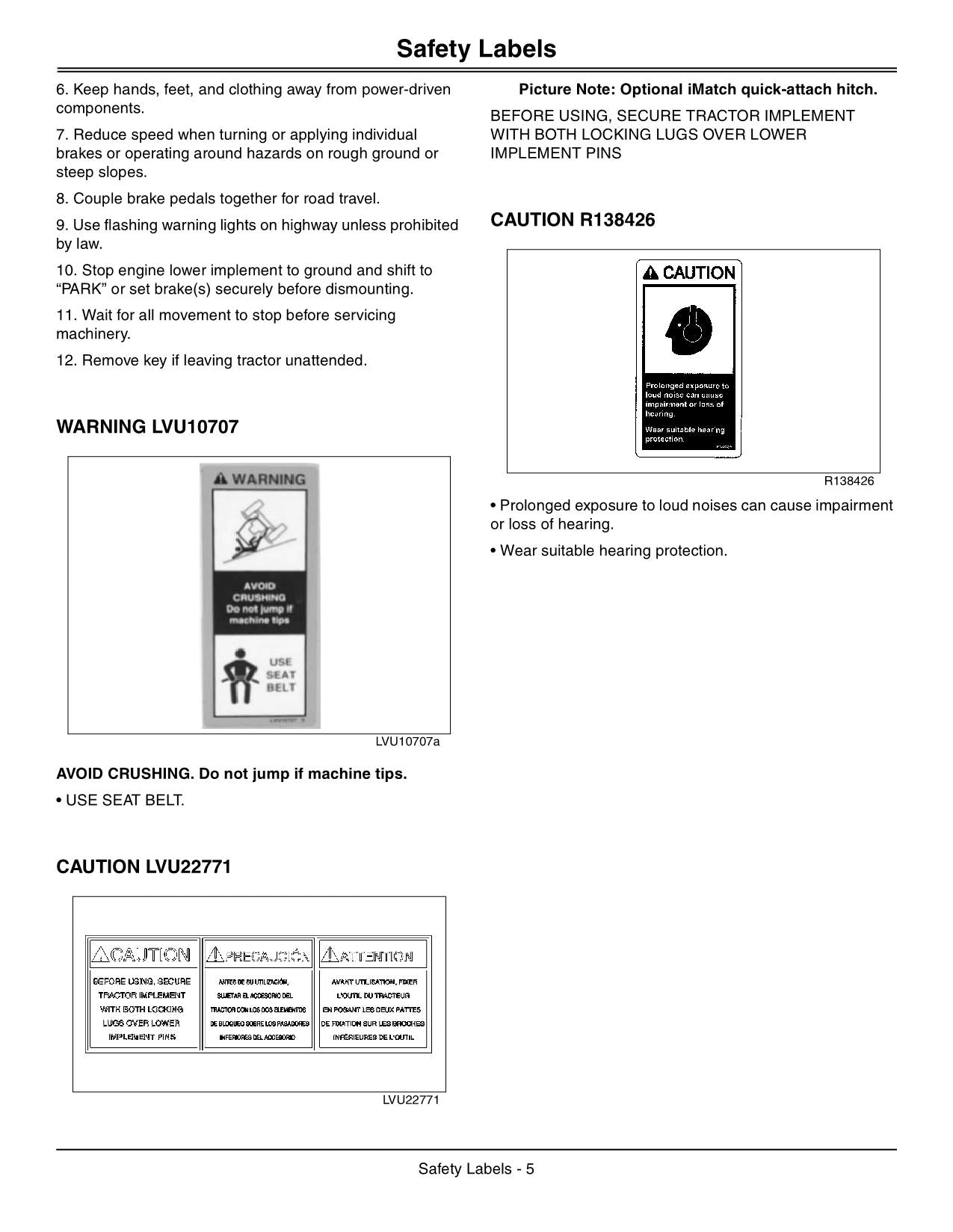 JOHN DEERE 3320 3520 3720 TRACTOR OPERATORS MANUAL AUSTRALIA