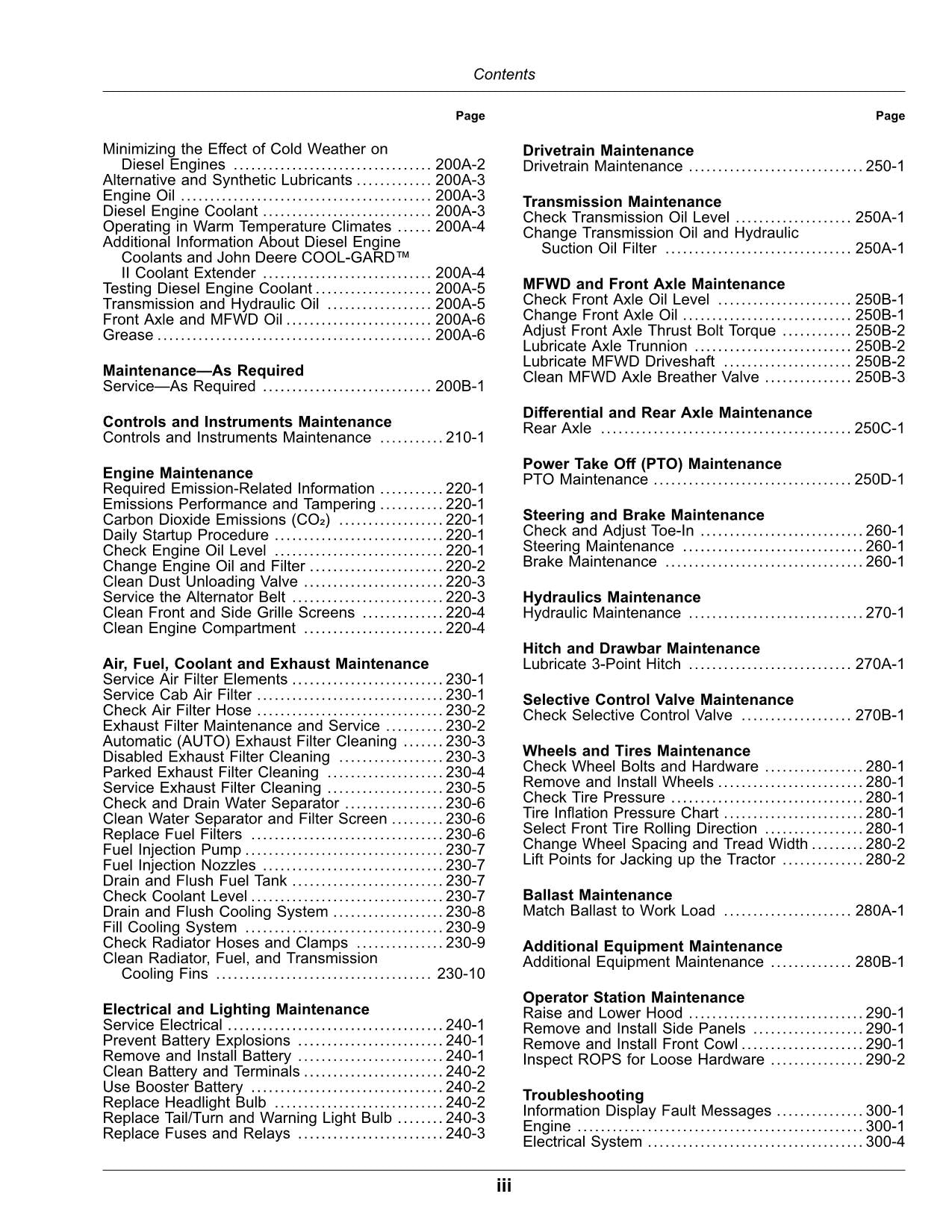 JOHN DEERE 2032R 2038R TRAKTOR-BETRIEBSHANDBUCH AUSTRALIEN