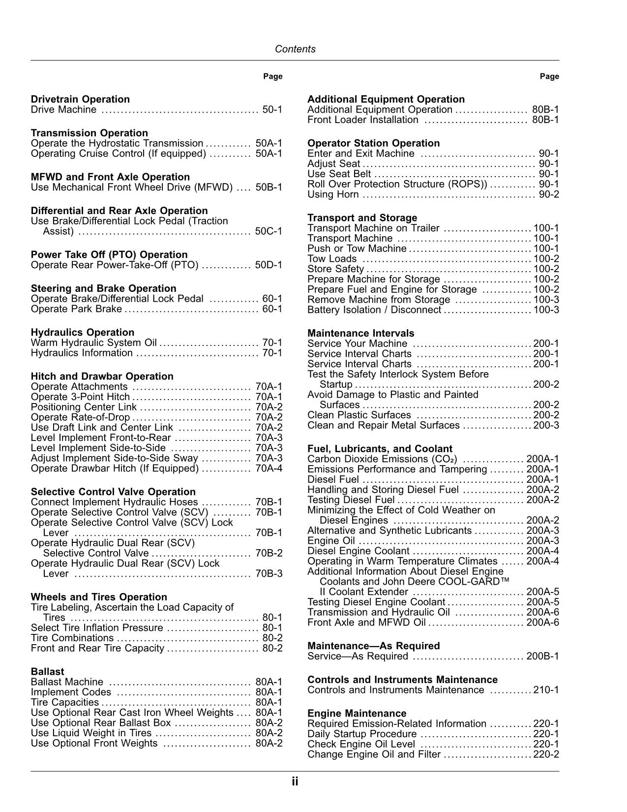 JOHN DEERE 3025E 3038E TRACTOR OPERATORS MANUAL AUSTRALIA