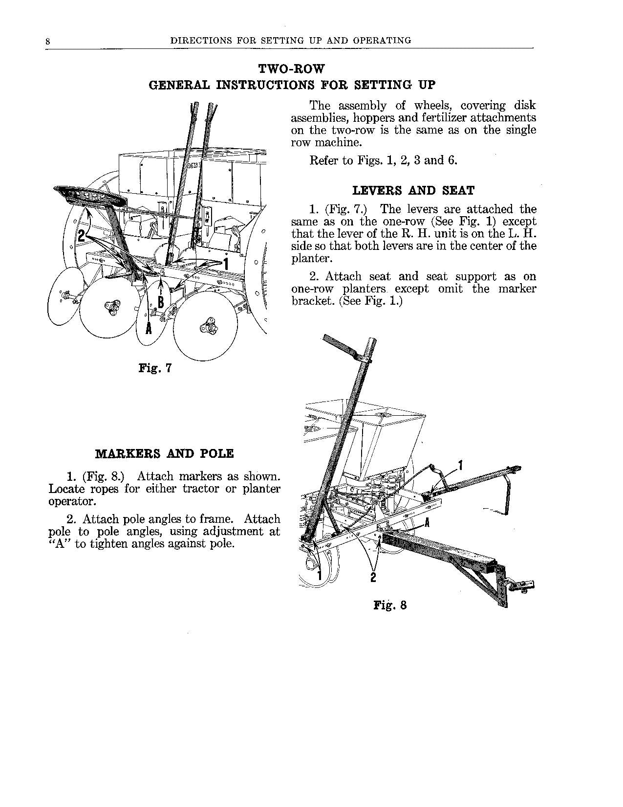 JOHN DEERE 2 ROW 1 ROW PLANTER OPERATORS MANUAL