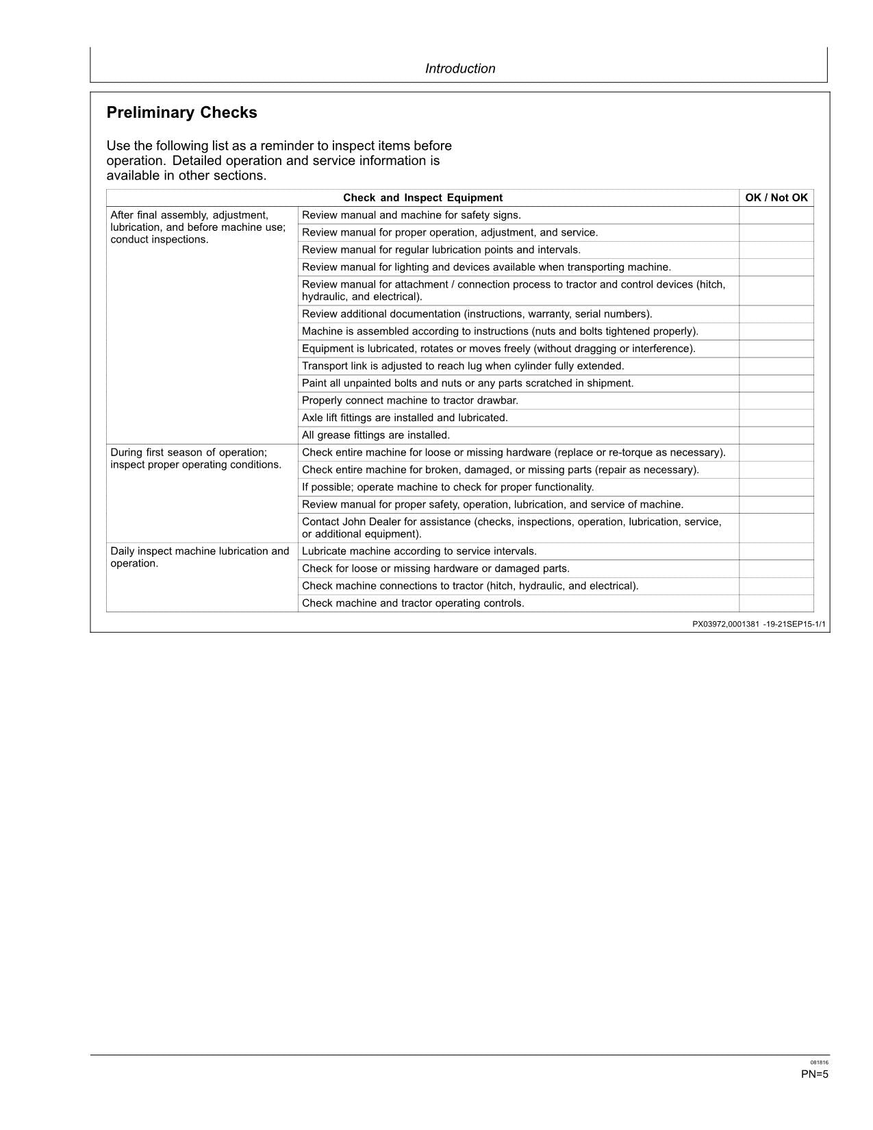 JOHN DEERE 1010 PLANTER OPERATORS MANUAL #1