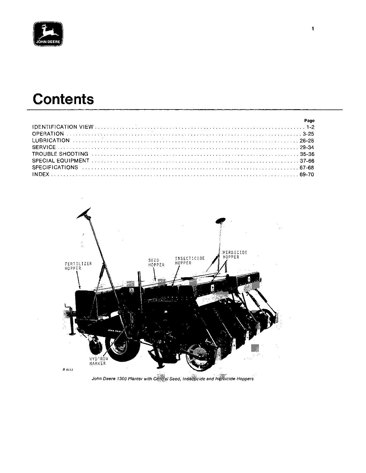 MANUEL D'UTILISATION DU SEMOIR JOHN DEERE 1300