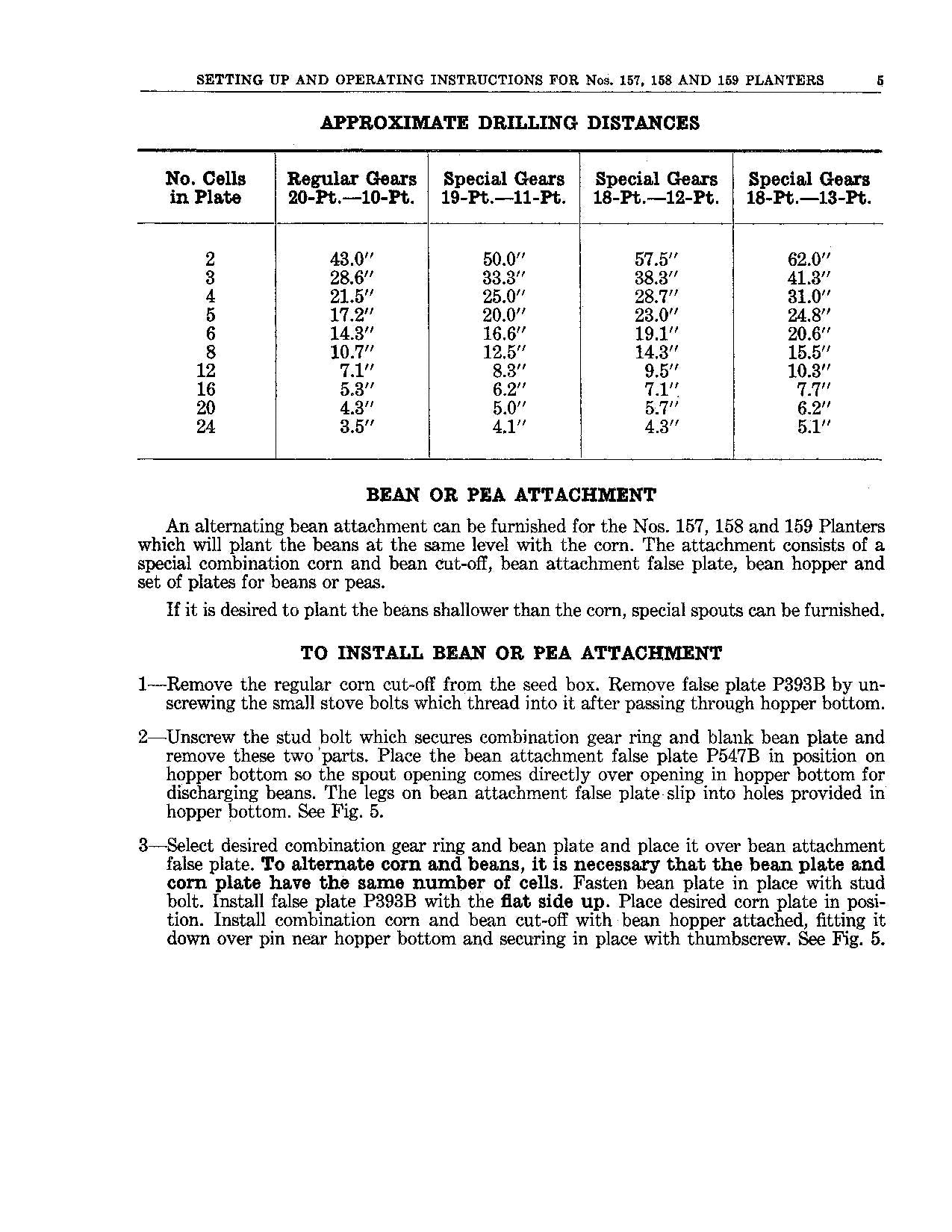 JOHN DEERE 157 158 159 PLANTER OPERATORS MANUAL