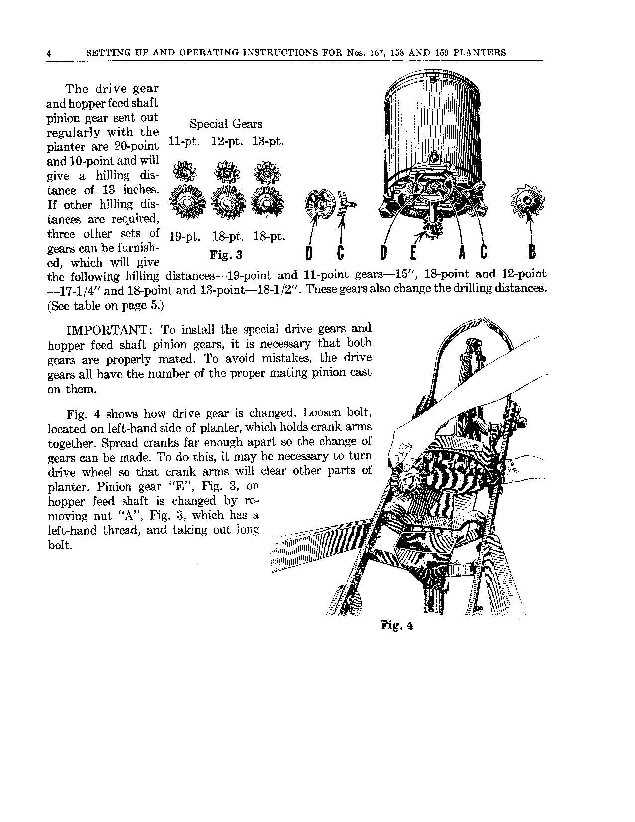 JOHN DEERE 157 158 159 PLANTER OPERATORS MANUAL