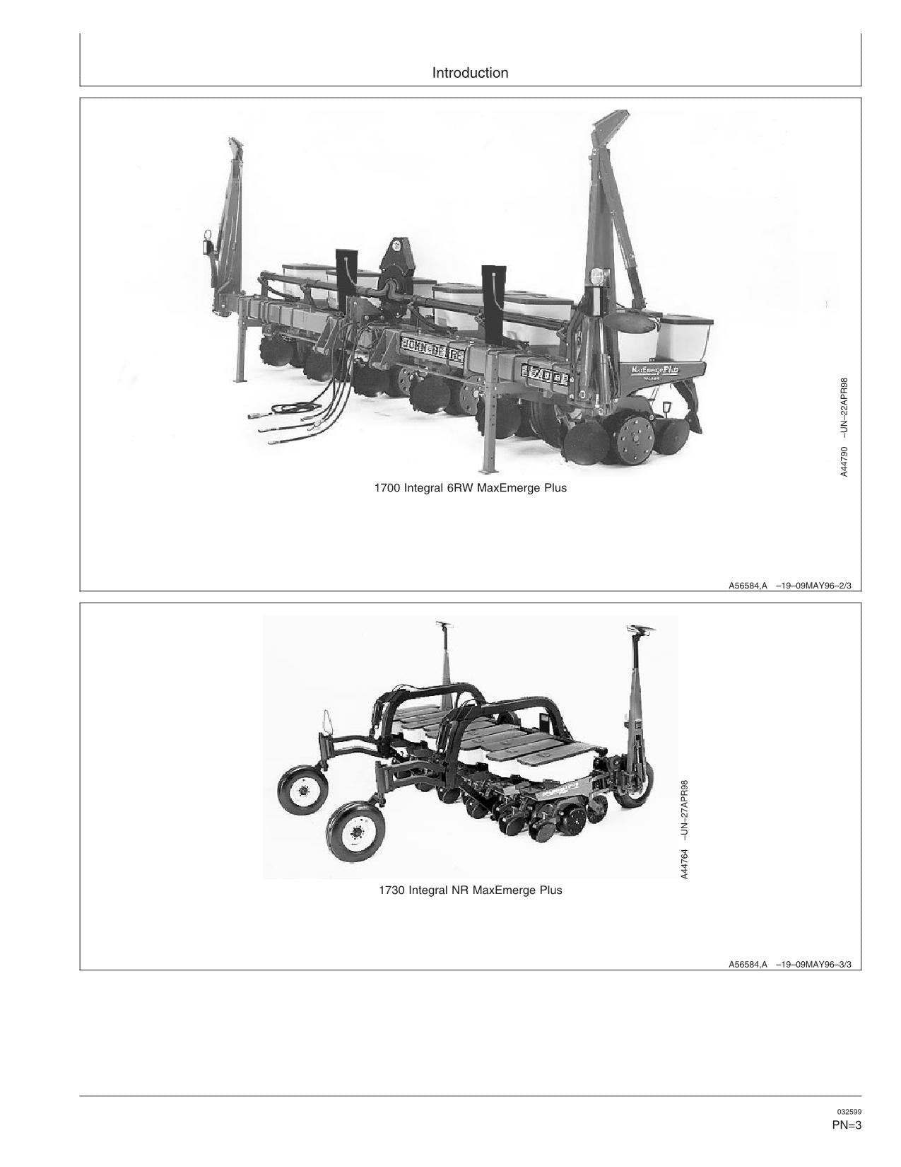 JOHN DEERE 1700 1730 PLANTER OPERATORS MANUAL #2