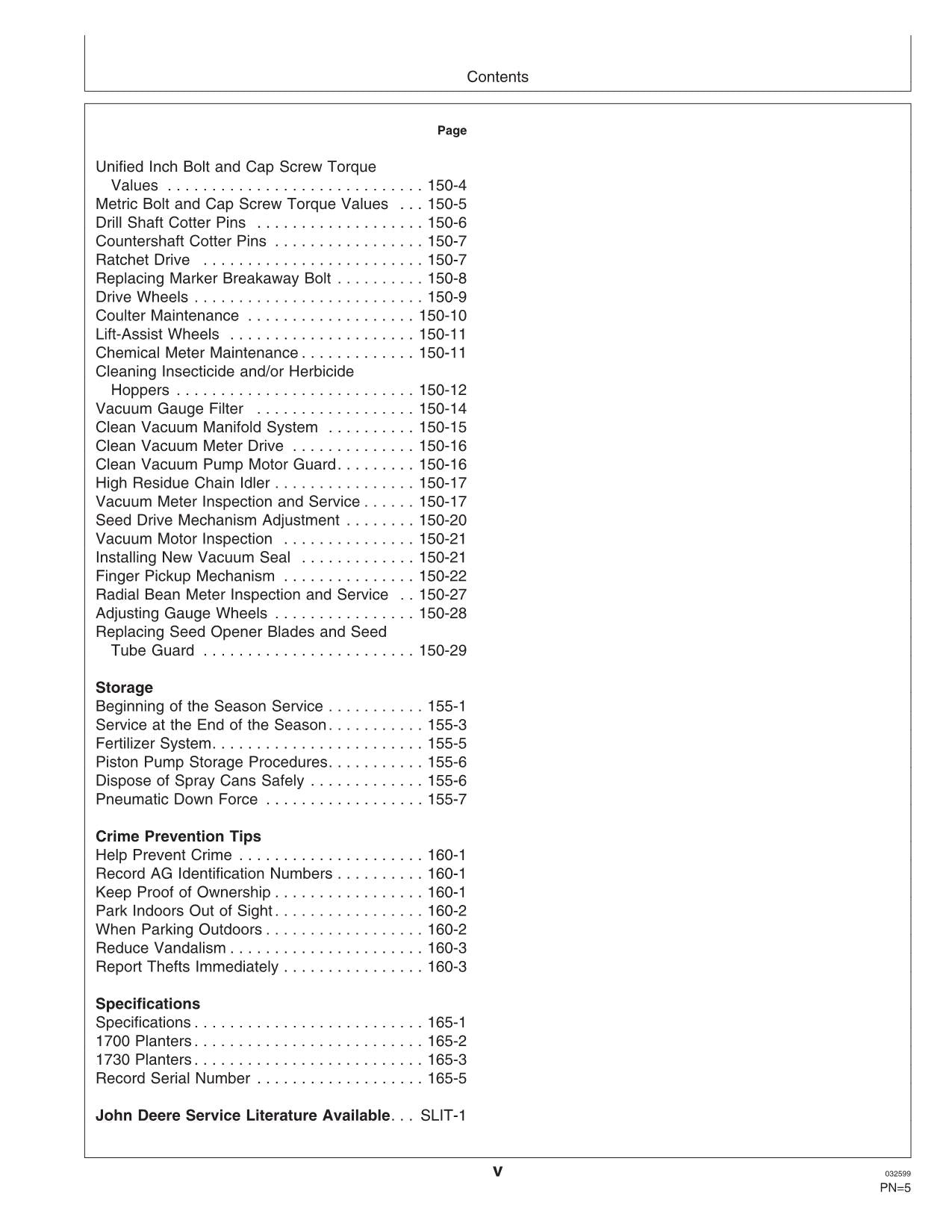 JOHN DEERE 1700 1730 PLANTER OPERATORS MANUAL #2