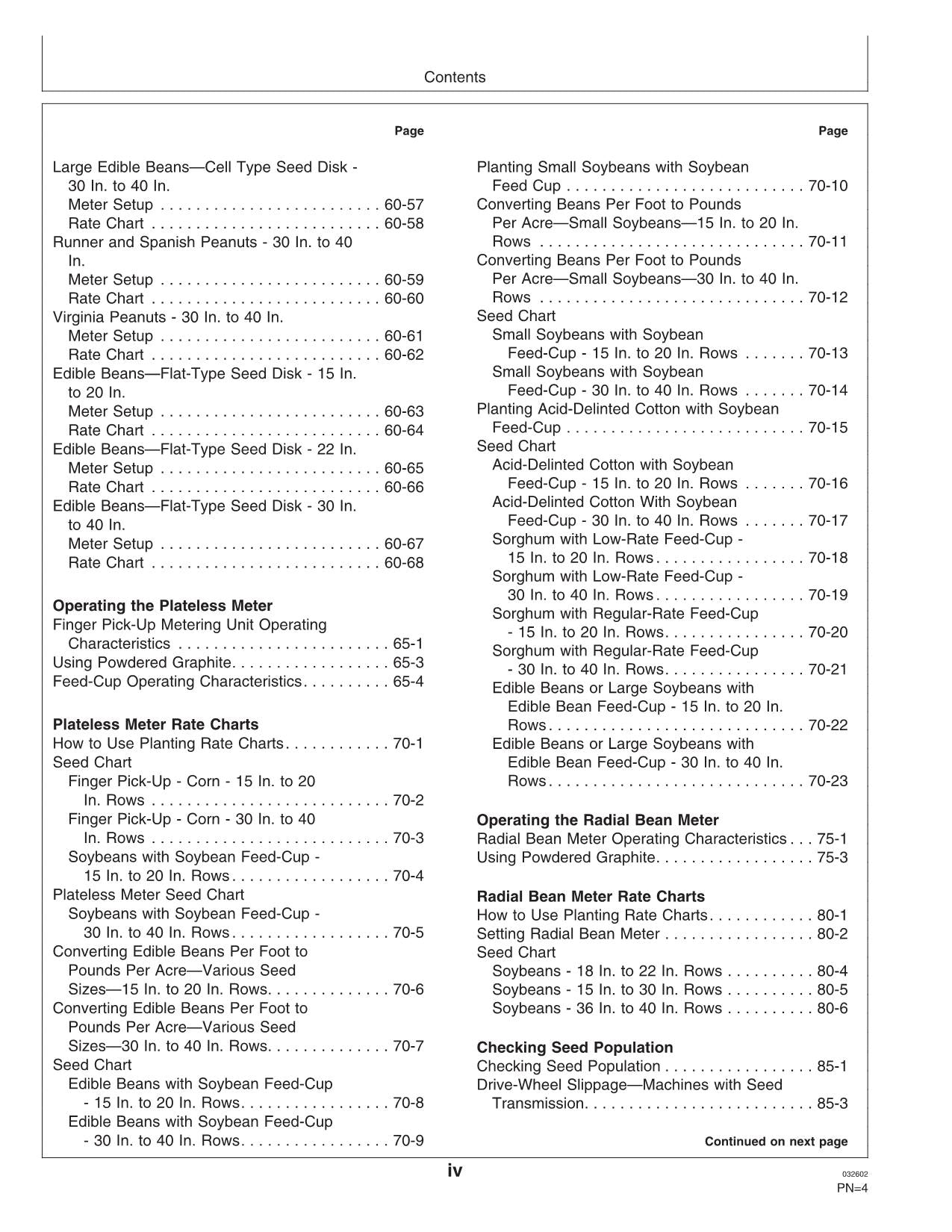 JOHN DEERE 1700 1730 PLANTER OPERATORS MANUAL #4