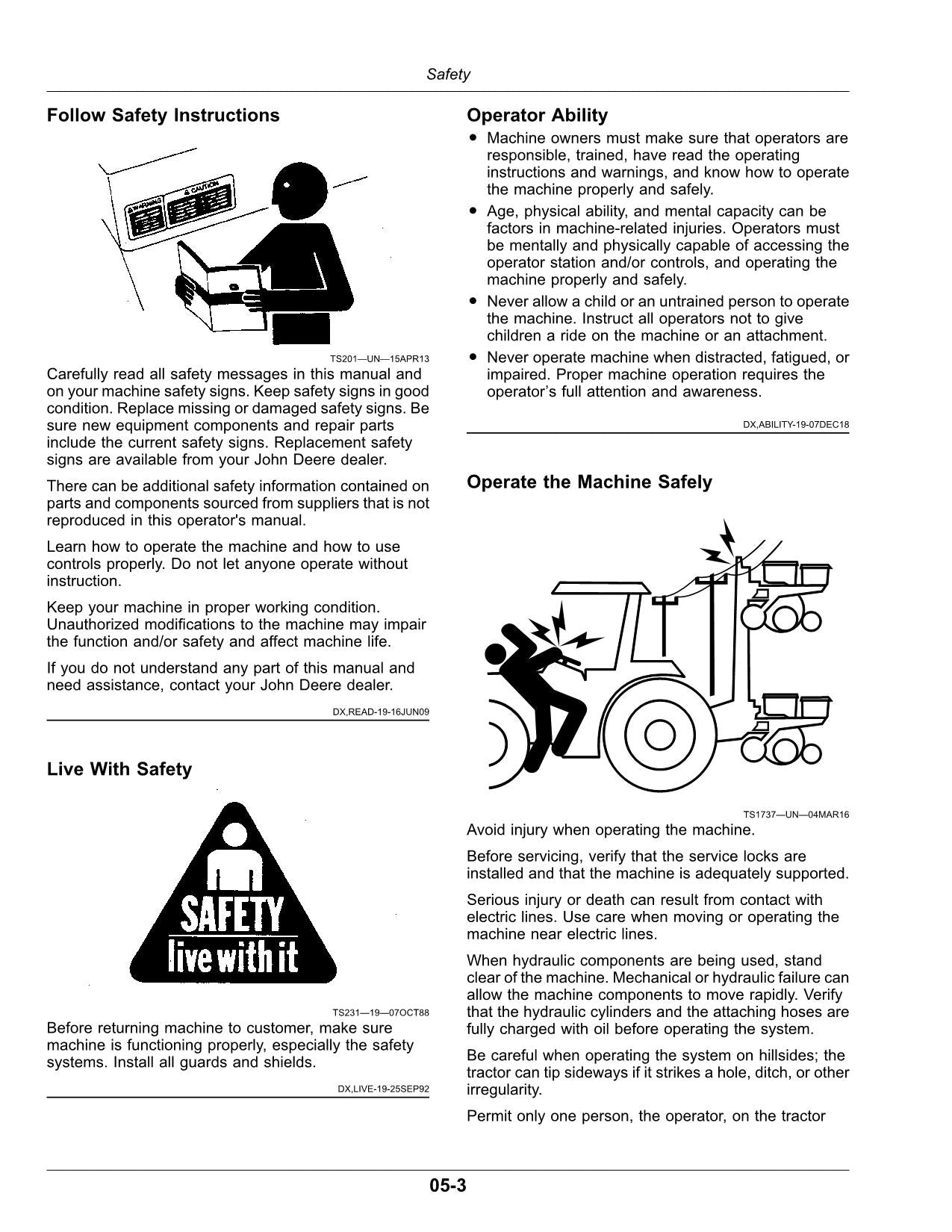 JOHN DEERE 1705  1735 PLANTER OPERATORS MANUAL