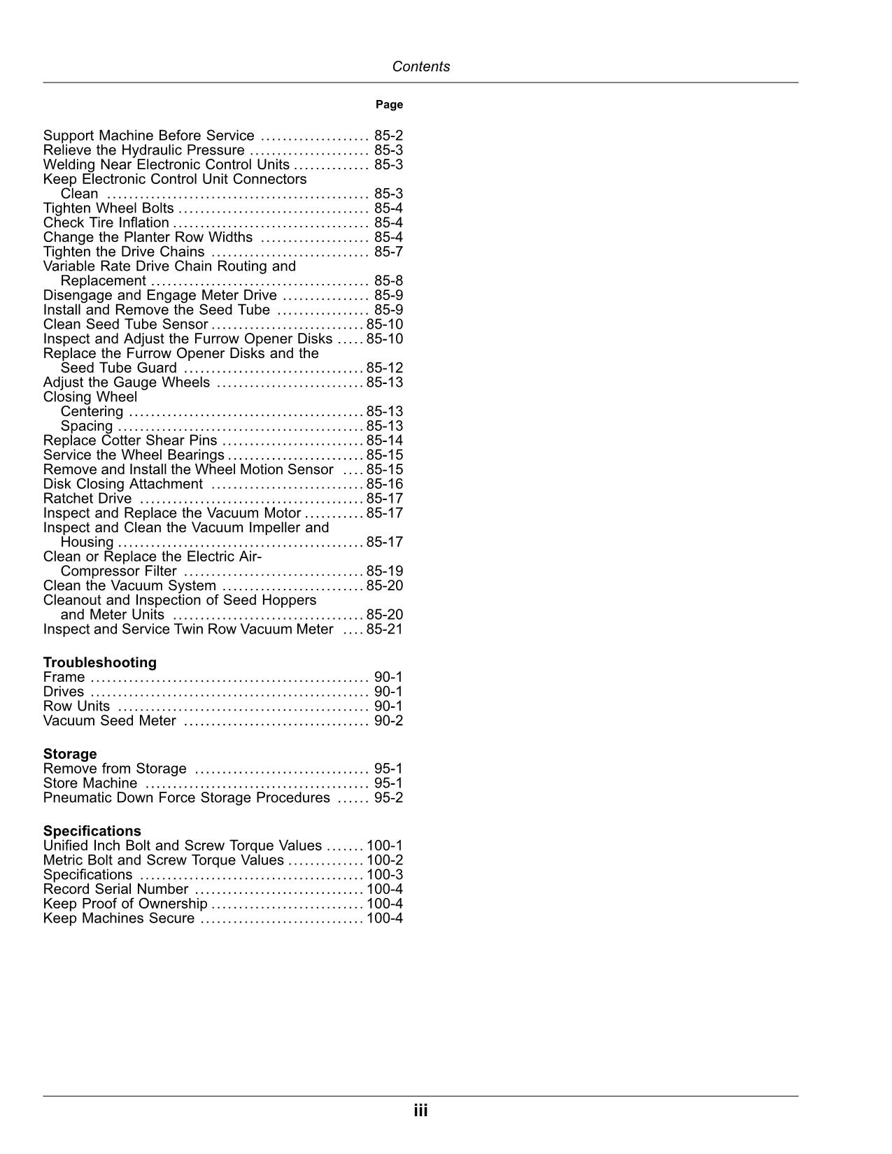 JOHN DEERE 1705 6X2 TWIN ROW PLANTER OPERATORS MANUAL