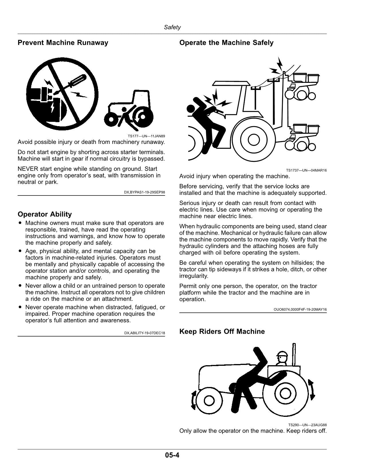 JOHN DEERE 1705 6X2 TWIN ROW PLANTER OPERATORS MANUAL