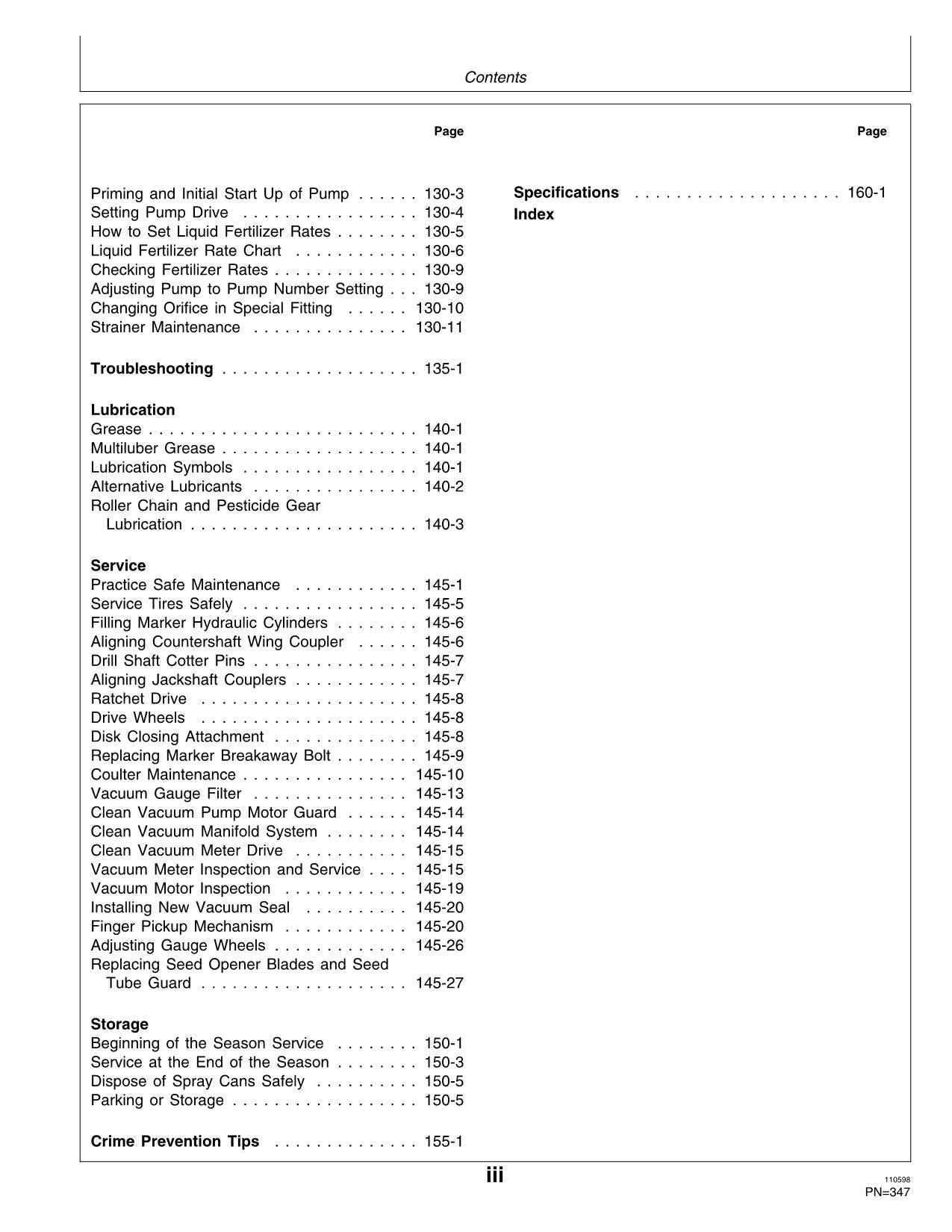 JOHN DEERE 1720 1710 PLANTER OPERATORS MANUAL #1