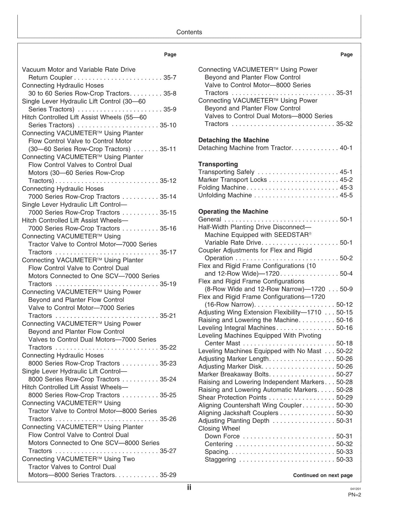 JOHN DEERE 1720 1710 PLANTER OPERATORS MANUAL #3